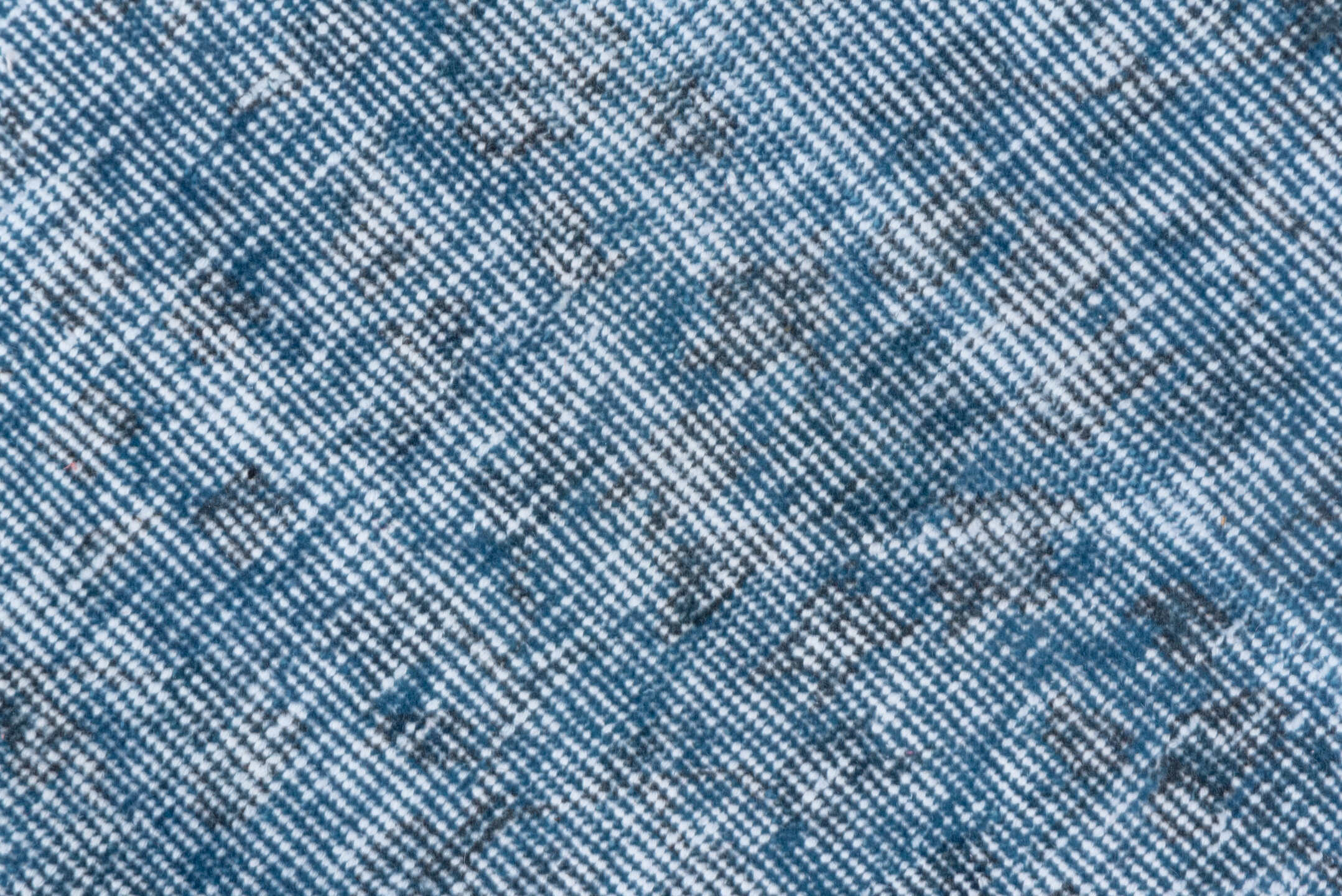 5' x 8' one-of-a-kind handmade antique Overdyed medium size rug. Color palette: sky blue, slate blue, ivory, light blue