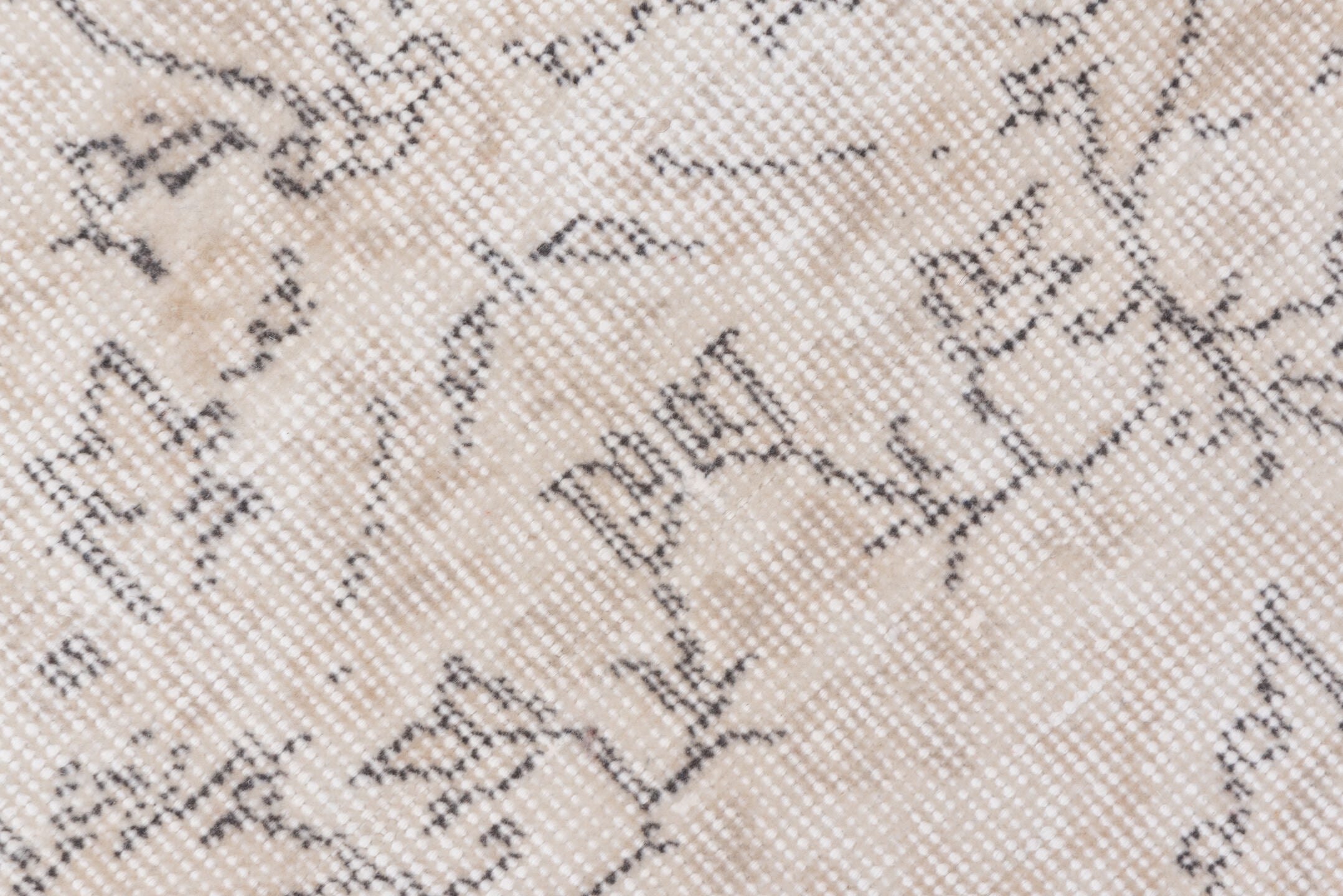 5' x 9' one-of-a-kind handmade antique Sparta medium size rug. Color palette: ivory, taupe, beige, cream, pale gray, gray