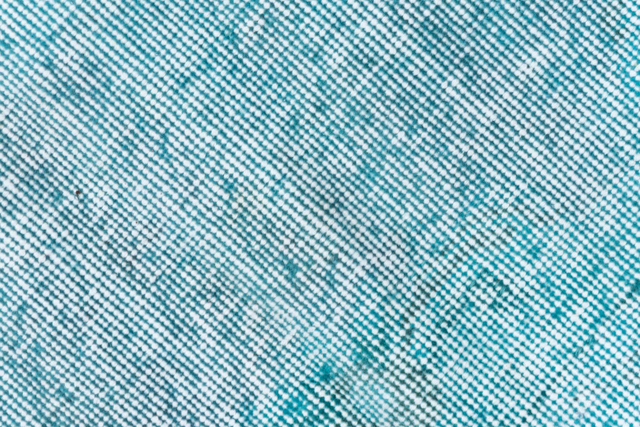 6' x 8' one-of-a-kind handmade antique Overdyed medium size rug. Color palette: aqua, ivory, sky blue, teal, light blue