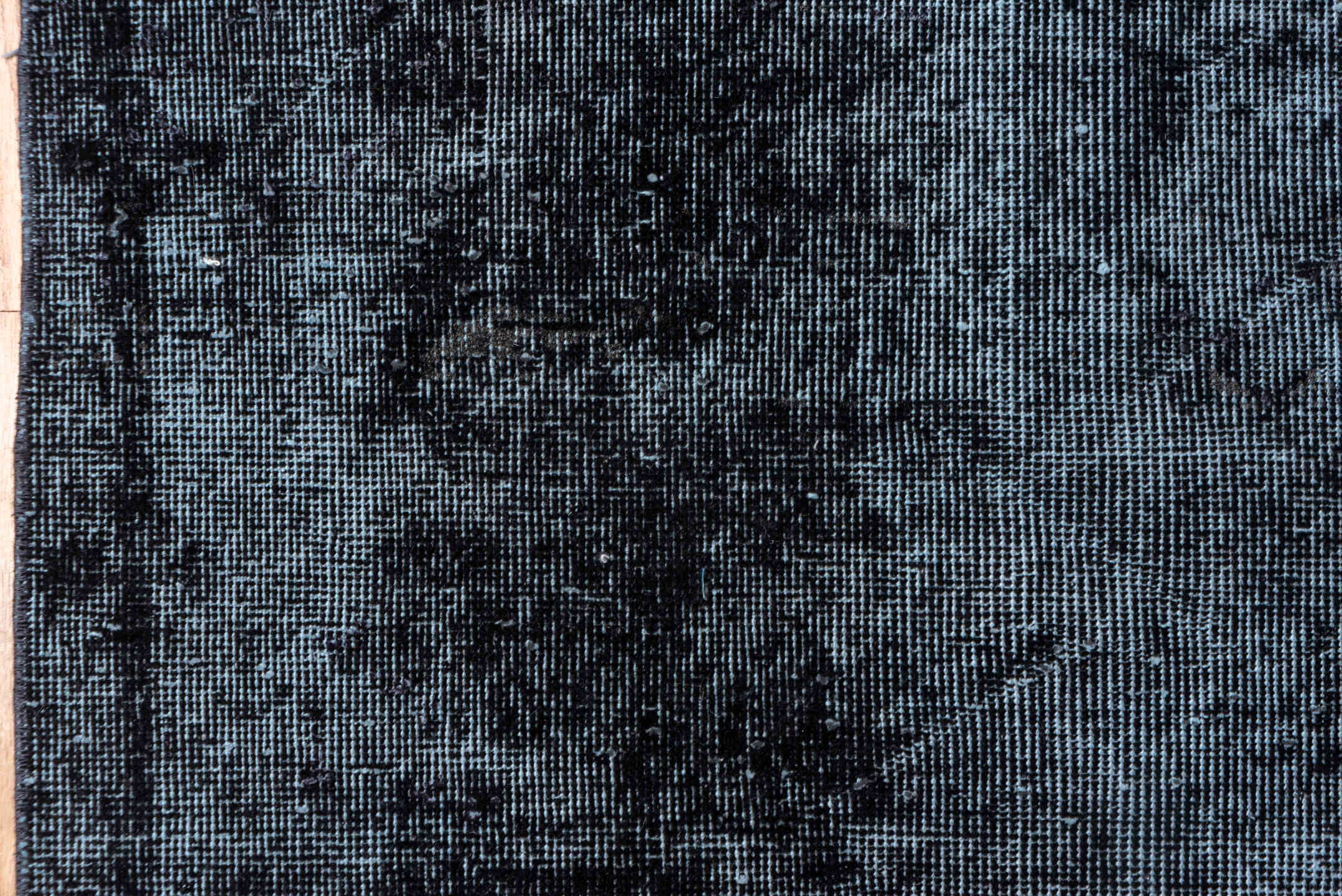 5' x 8' one-of-a-kind handmade vintage Sparta medium size rug. Color palette: black, blue, gray, light blue