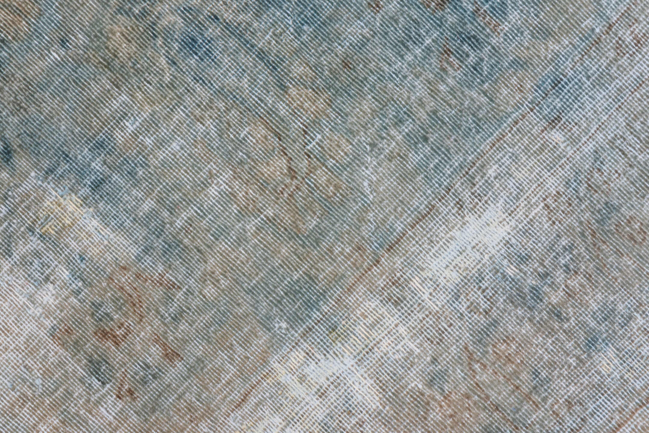 3' x 4' one-of-a-kind handmade vintage Tabriz small size rug. Color palette: ivory, pale blue, taupe, beige, sand