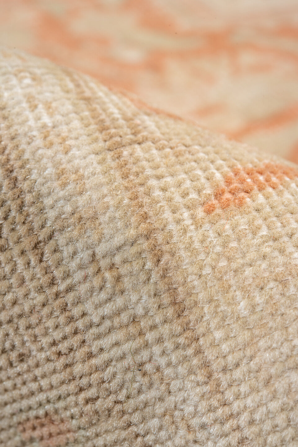 6' x 9' one-of-a-kind handmade vintage Kaisary medium size rug. Color palette: brown, gainsboro, gray, light gray, off-white