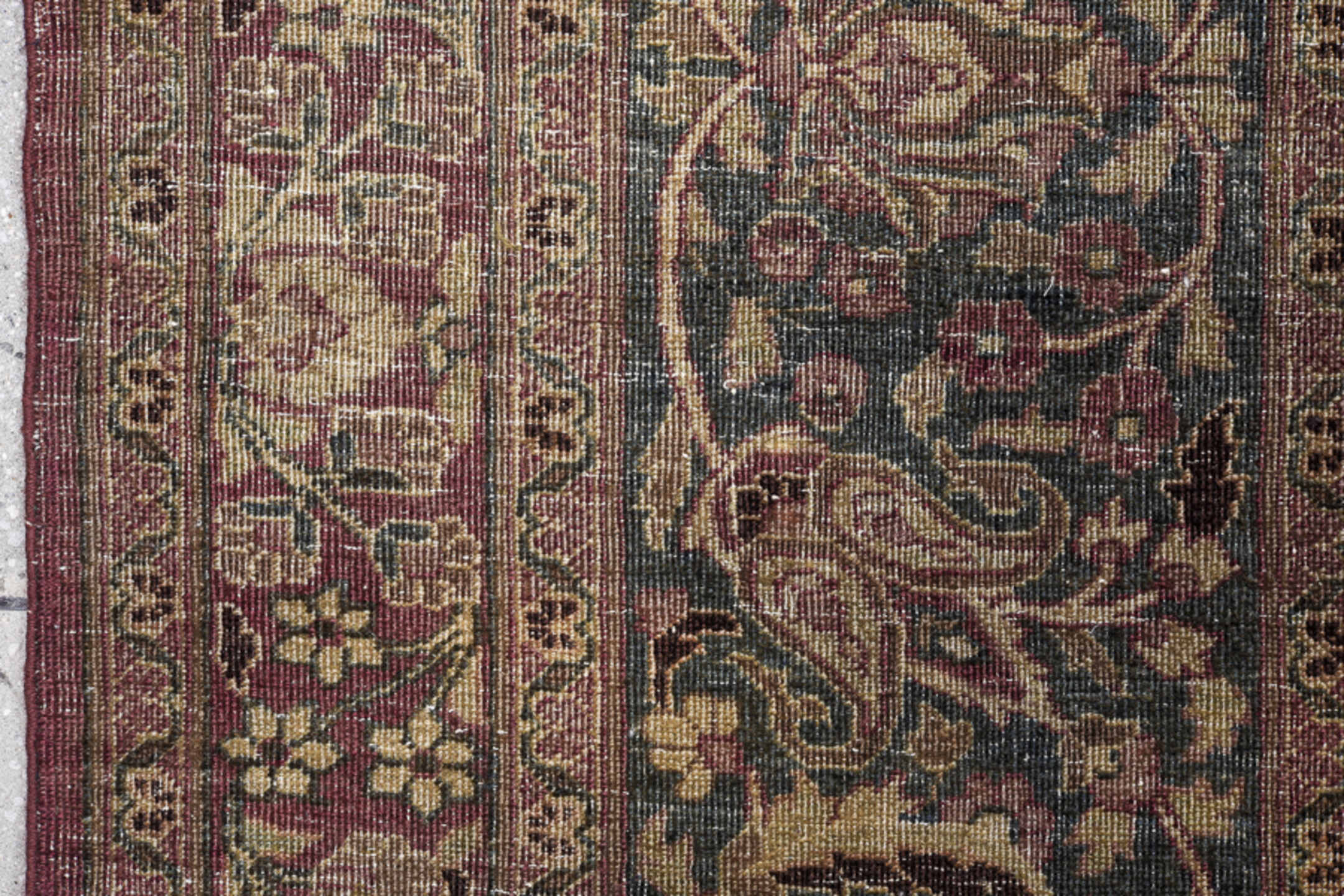 10' x 12' one-of-a-kind handmade vintage Meshed large size rug. Color palette: black, brown, charcoal, gray, red