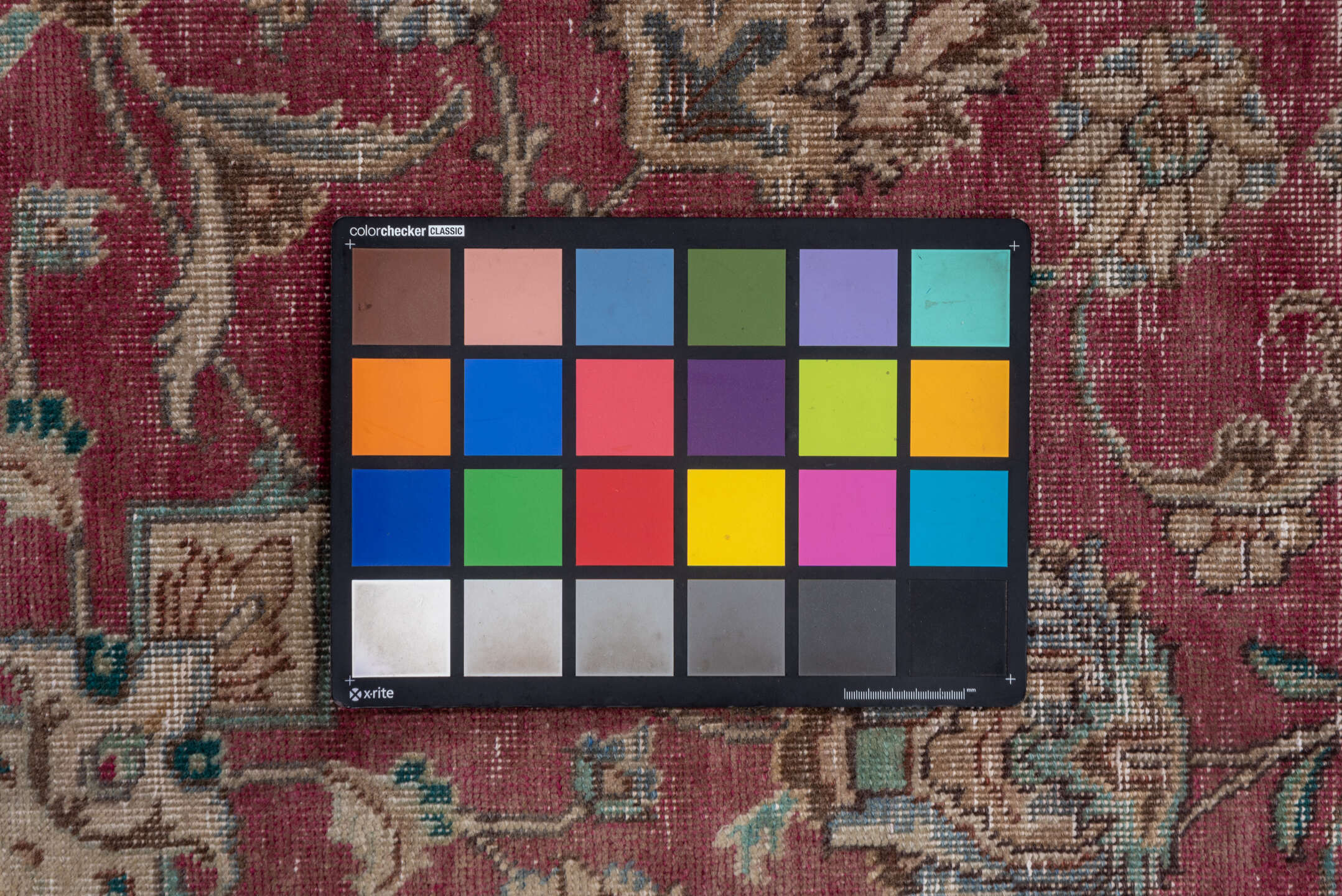 7' x 13' one-of-a-kind handmade vintage Distressed large size rug. Color palette: brown, gray, light gray, pink, red