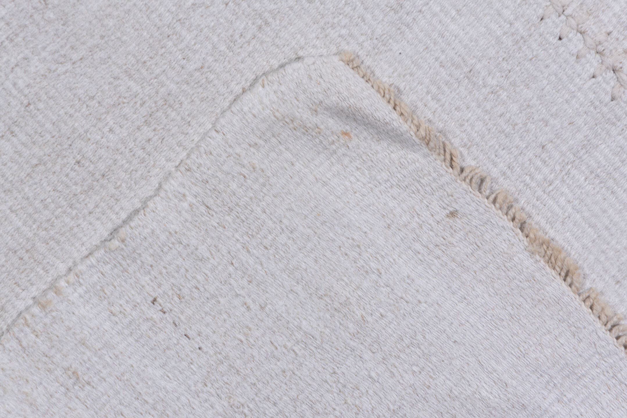 10' x 14' one-of-a-kind handmade vintage Hemp Kilim large size rug. Color palette: ivory, cream, beige, taupe, gray