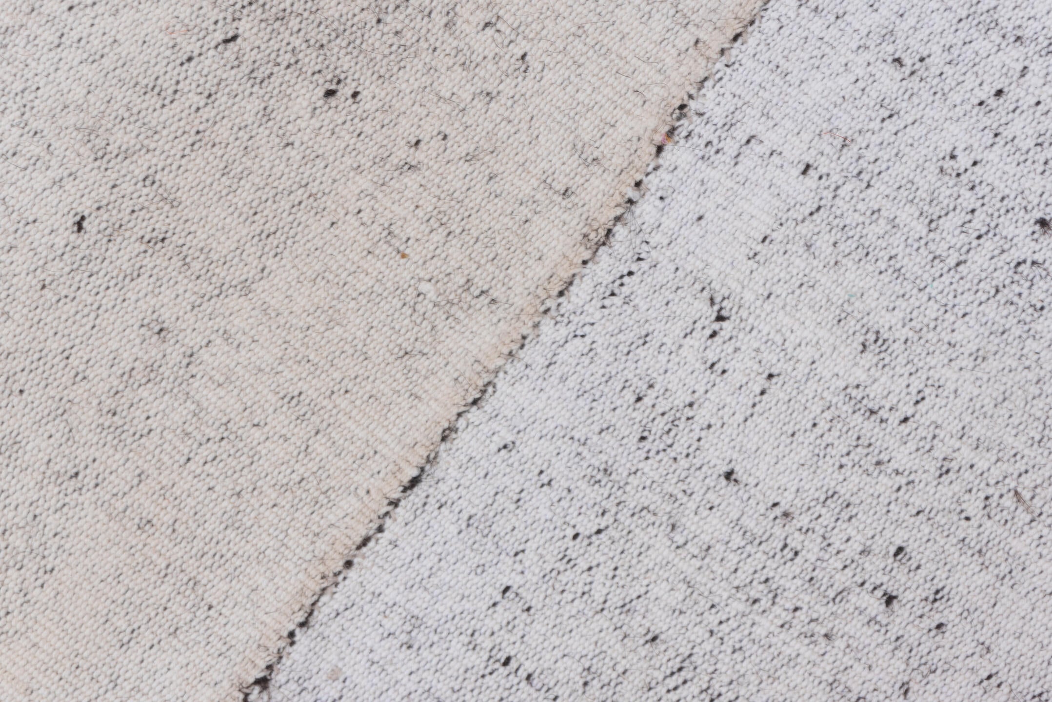 8' x 11' one-of-a-kind handmade antique Flatweave large size rug. Color palette: ivory, cream, taupe, beige, light gray