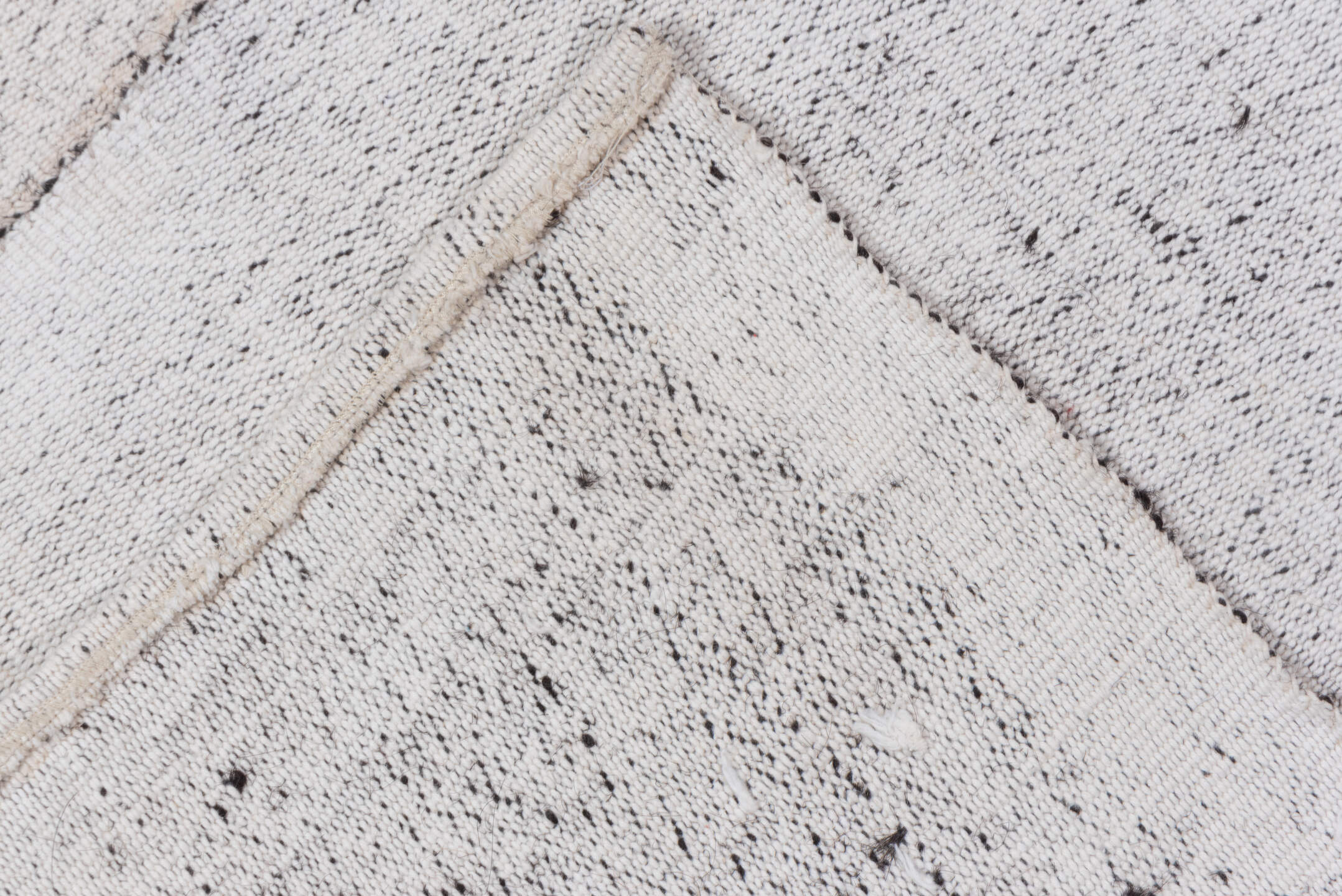 8' x 11' one-of-a-kind handmade antique Flatweave large size rug. Color palette: ivory, cream, taupe, beige, light gray