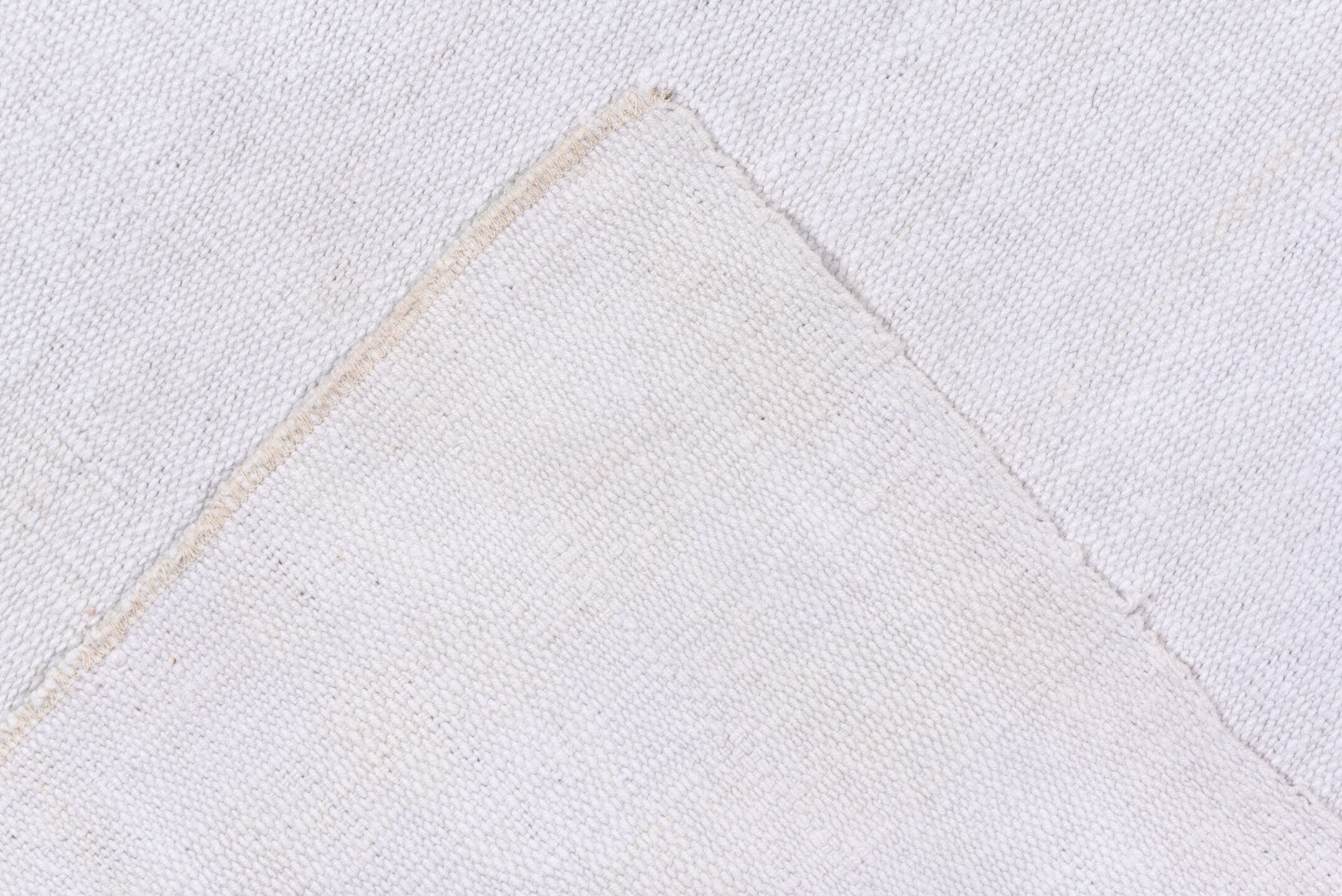 9' x 13' one-of-a-kind handmade vintage Flatweave large size rug. Color palette: ivory, cream, taupe, beige, gray