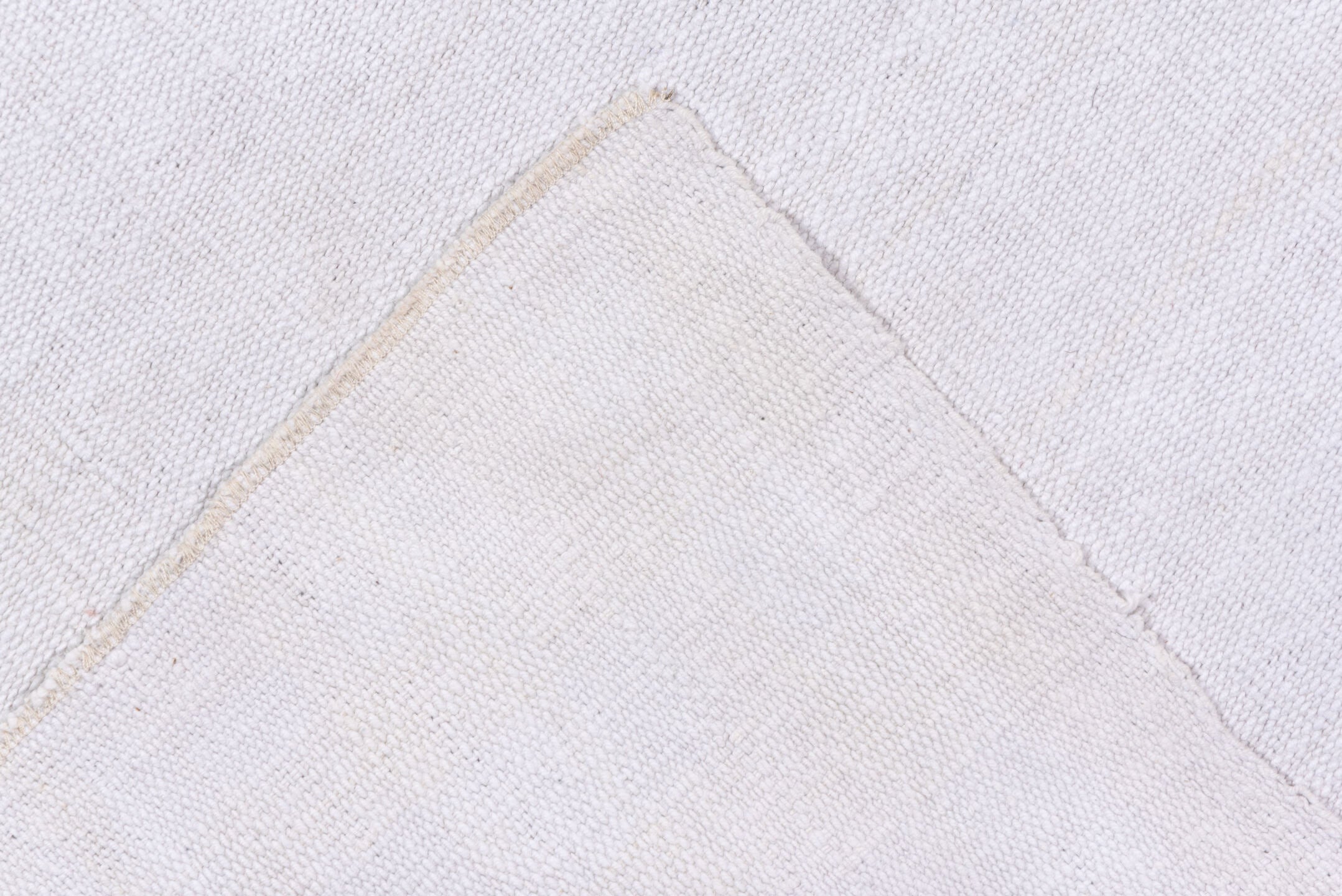 9' x 13' one-of-a-kind handmade vintage Flatweave large size rug. Color palette: ivory, cream, taupe, beige, gray
