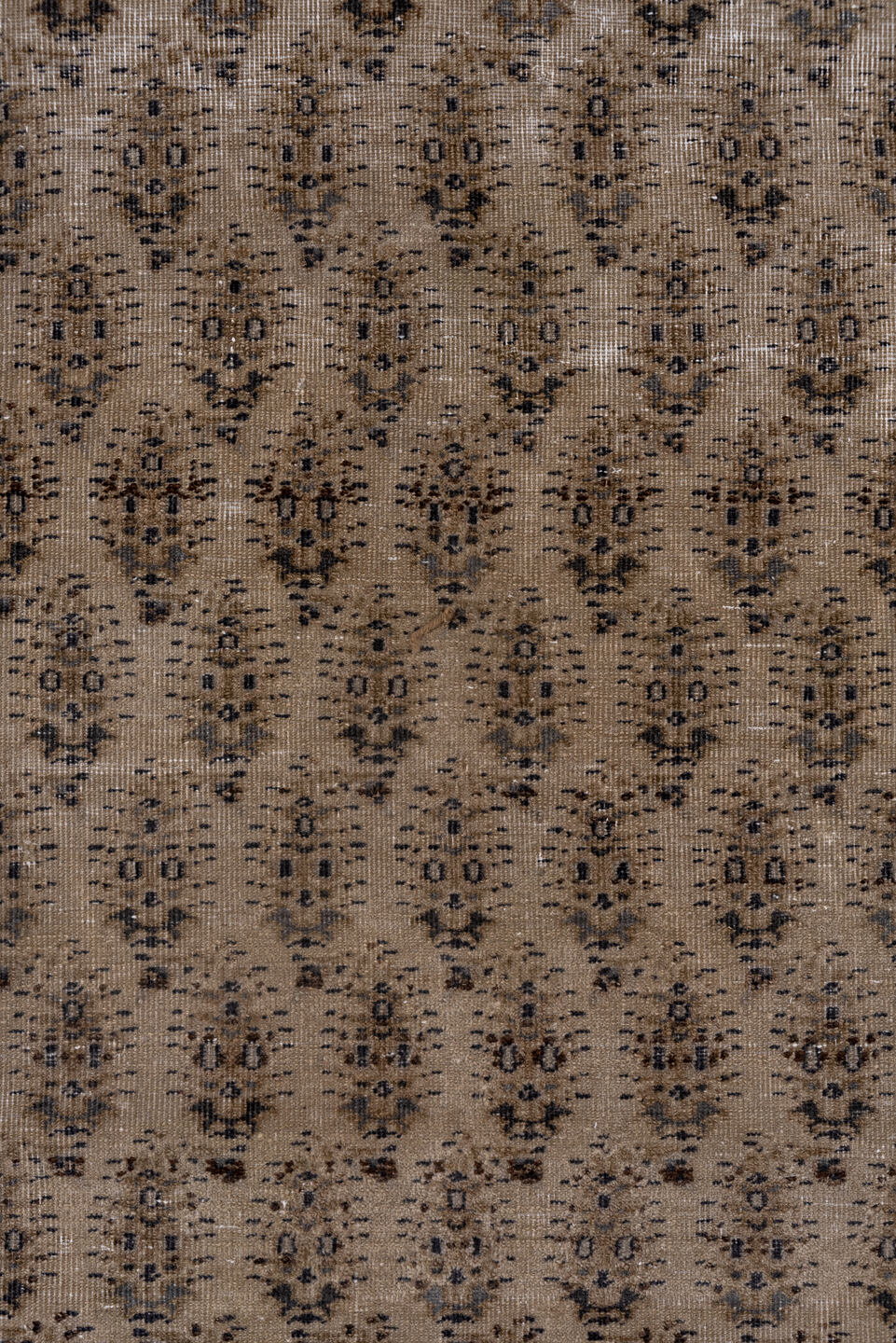 18' x 30' one-of-a-kind handmade vintage Saraband oversize rug. Color palette: taupe, brown, ivory, charcoal, beige, gray