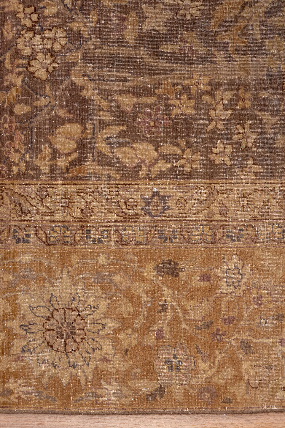 12' x 16' one-of-a-kind handmade antique Sivas oversize rug. Color palette: brown, camel, taupe, beige, ivory, rose