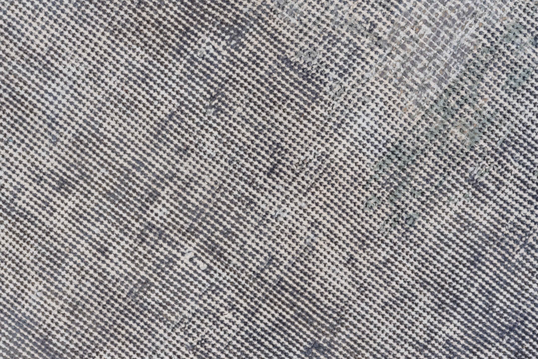 10' x 10' one-of-a-kind handmade vintage Overdyed large size rug. Color palette: blue, dark gray, gainsboro, gray