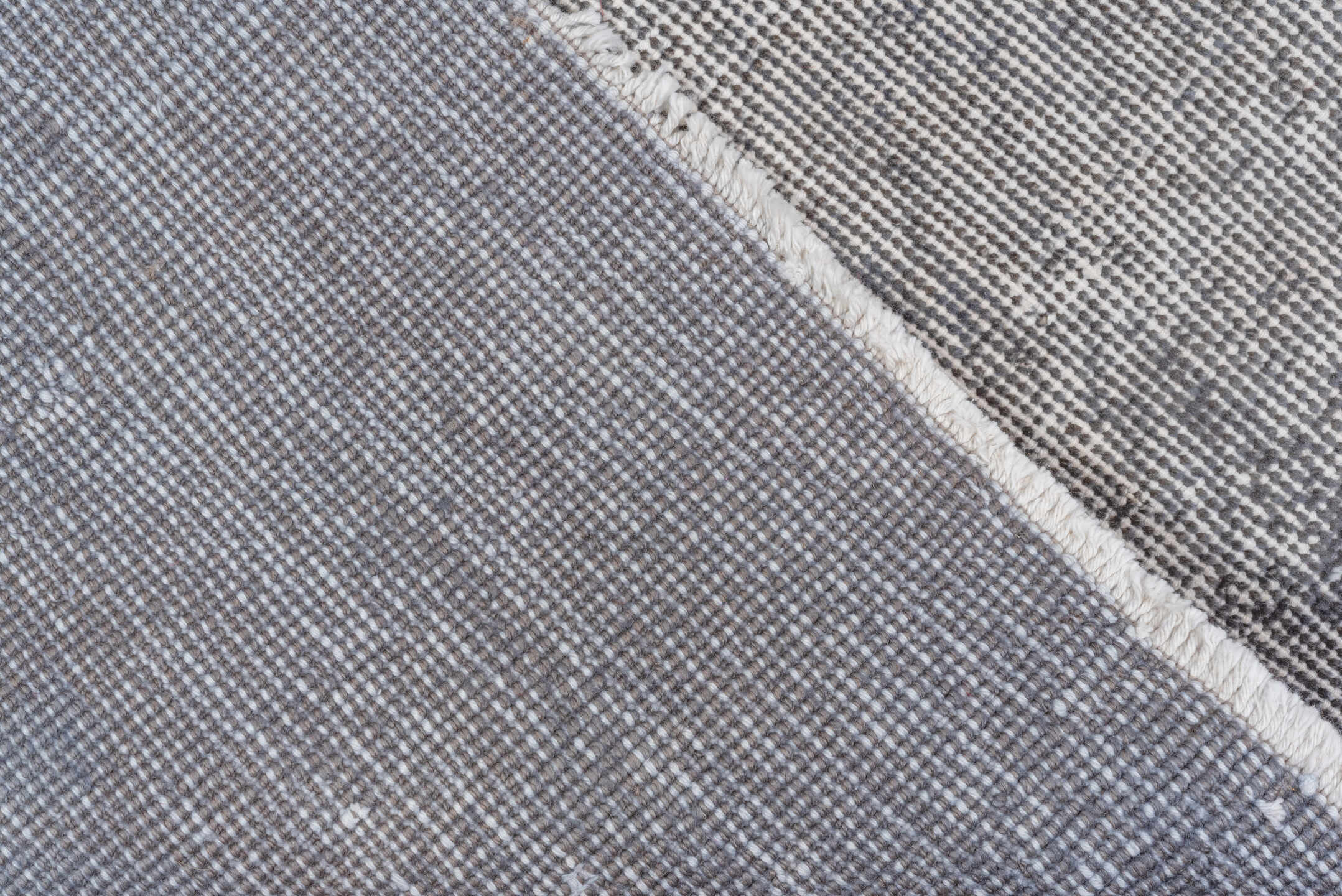 10' x 10' one-of-a-kind handmade vintage Overdyed large size rug. Color palette: blue, dark gray, gainsboro, gray