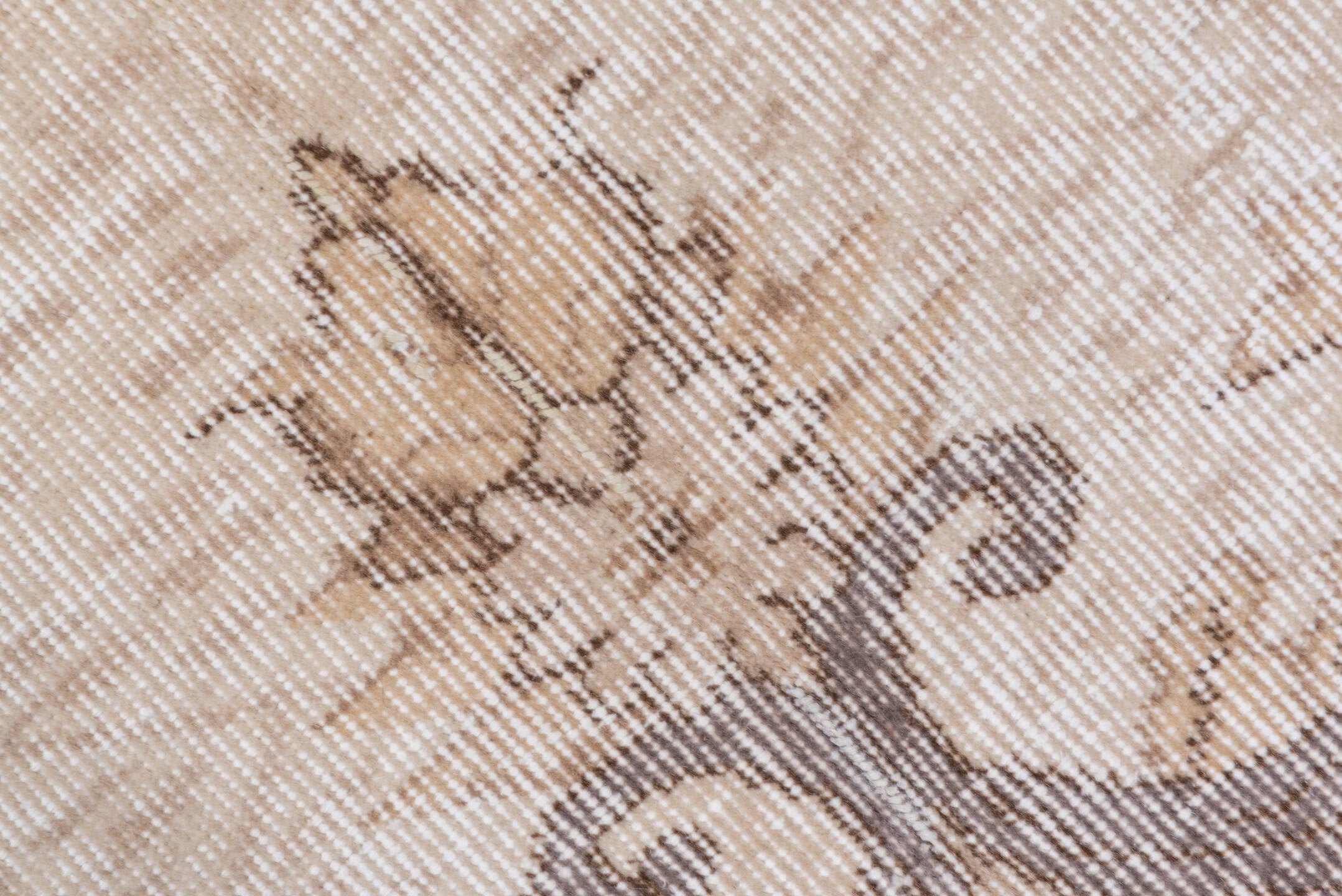 6' x 9' one-of-a-kind handmade antique Sparta medium size rug. Color palette: ivory, taupe, gray, beige, cream