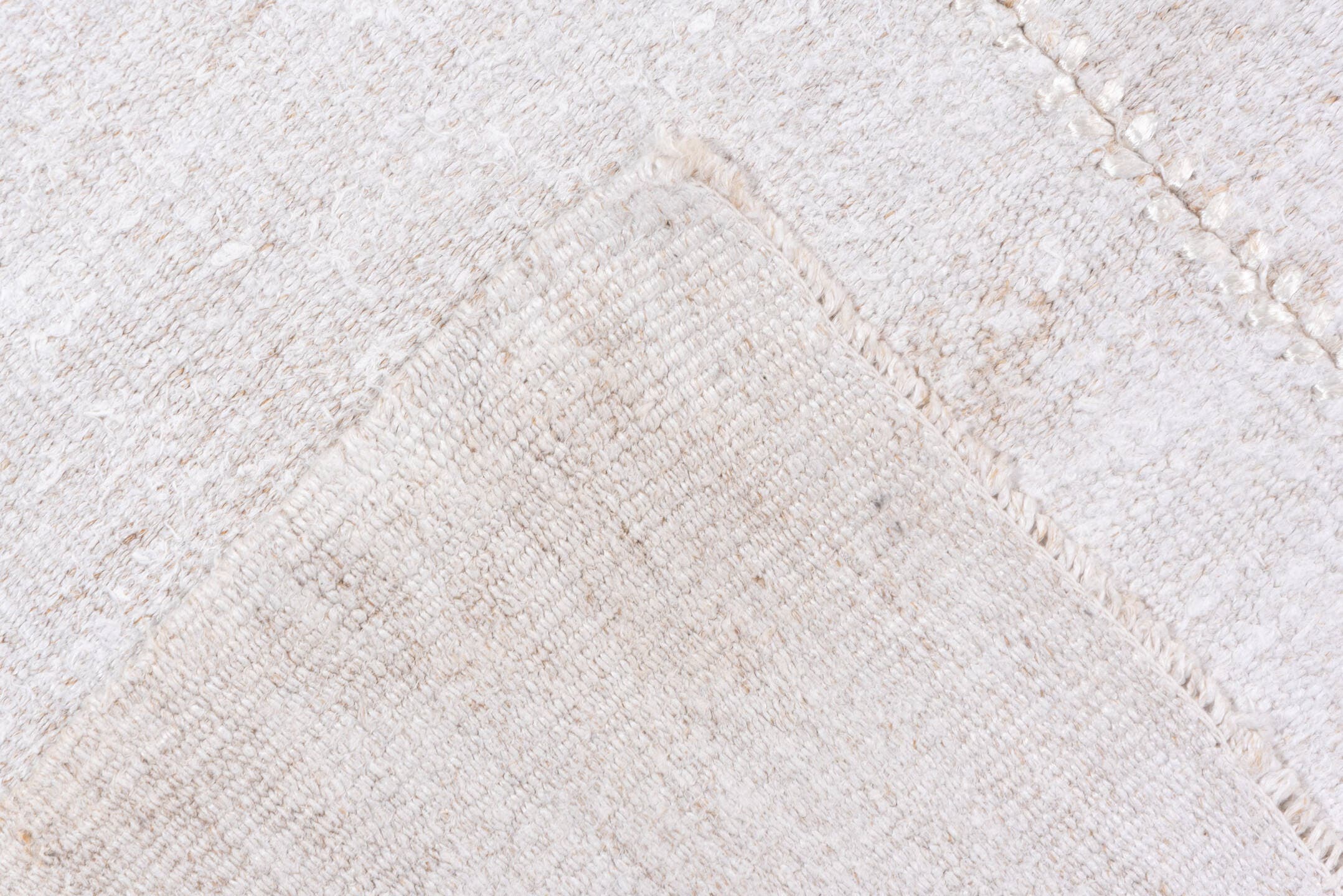 10' x 13' one-of-a-kind handmade vintage Hemp Kilim large size rug. Color palette: ivory, cream, beige, taupe, gray