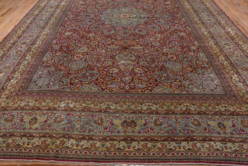 Antique Kerman Area Rug (11' x 17')