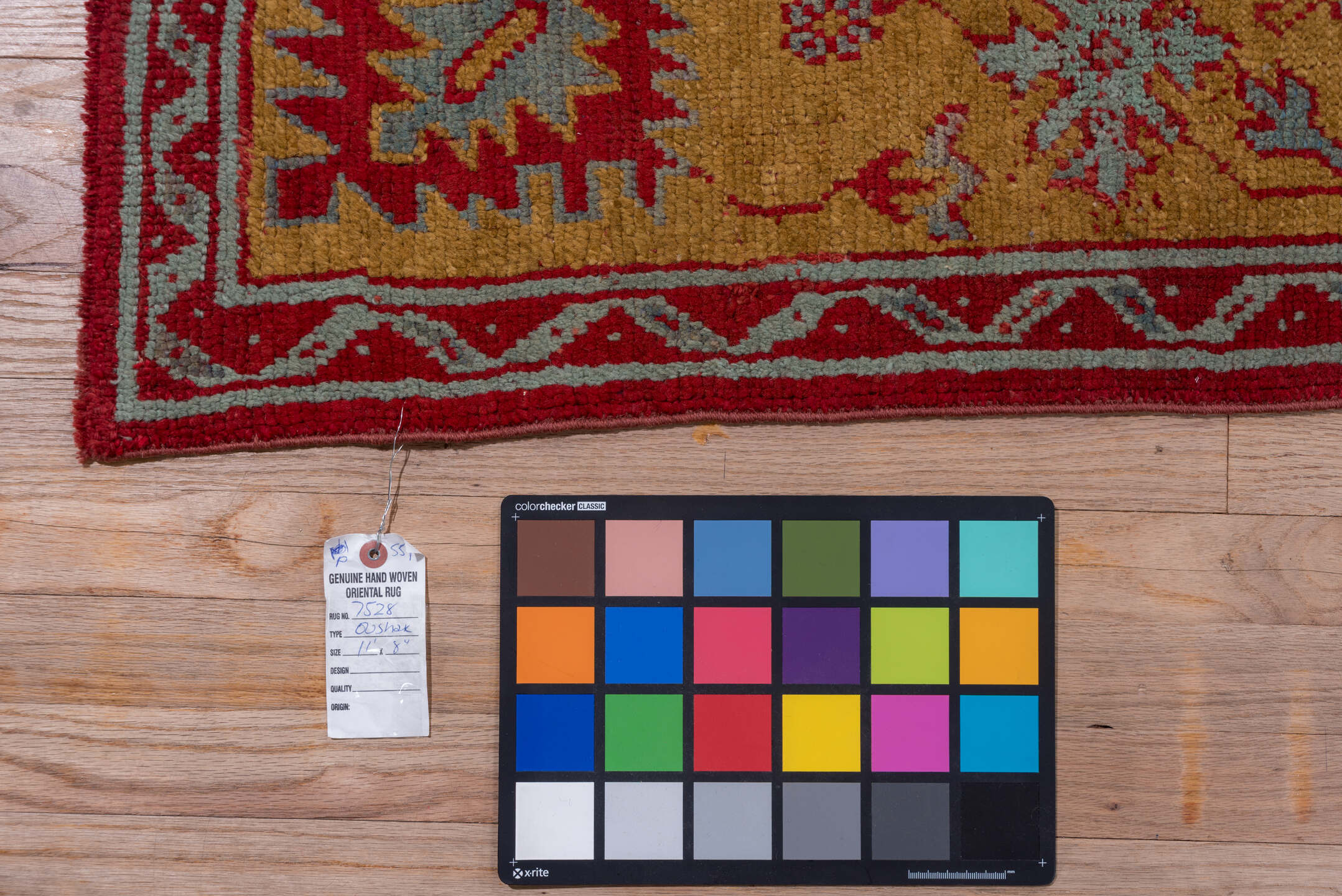 8' x 11' one-of-a-kind handmade vintage Oushak large size rug. Color palette: brown, gray, red