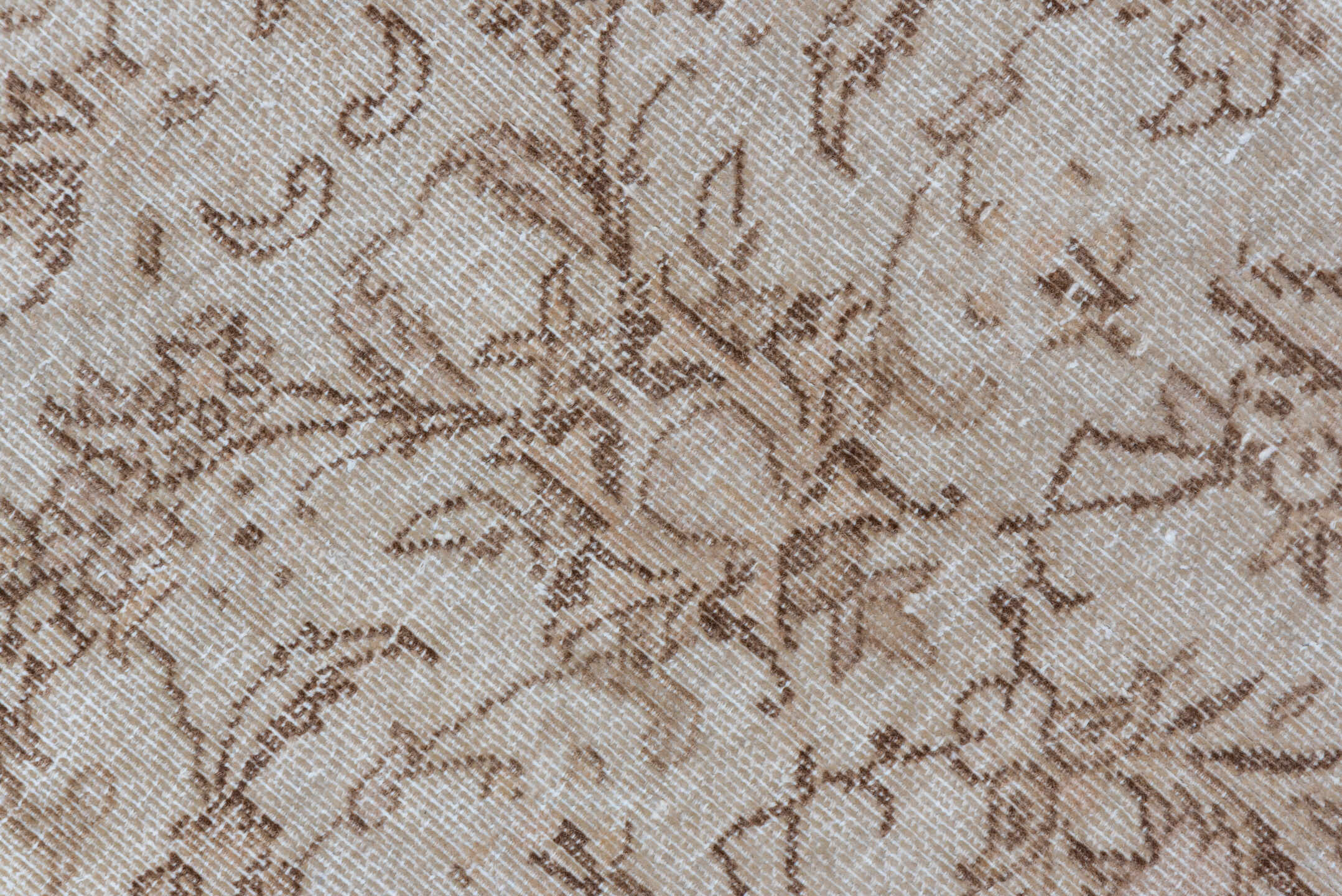 9' x 12' one-of-a-kind handmade vintage Tabriz large size rug. Color palette: brown, gray, light gray, off-white, pink