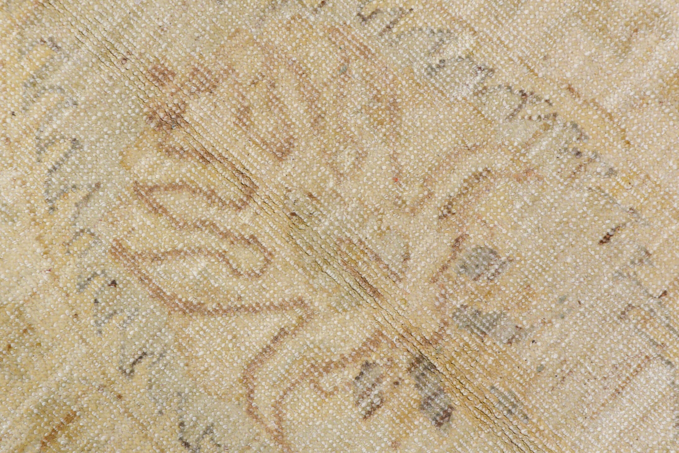 9' x 12' one-of-a-kind handmade vintage Sivas large size rug. Color palette: ivory, beige, taupe, gray, cream, pale gold