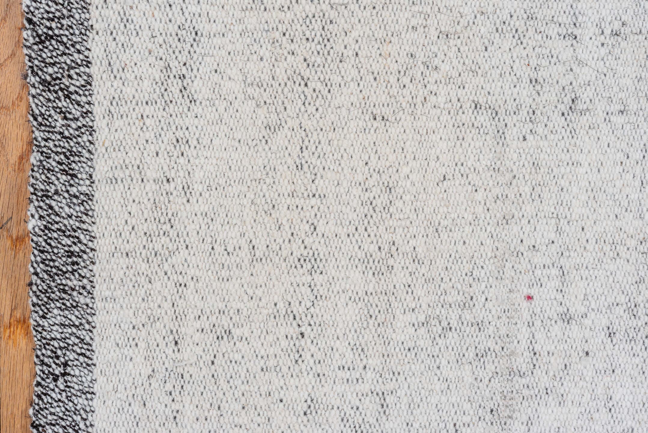 2' x 47' one-of-a-kind handmade vintage Flatweave runner rug. Color palette: ivory, charcoal, light gray, gray, black