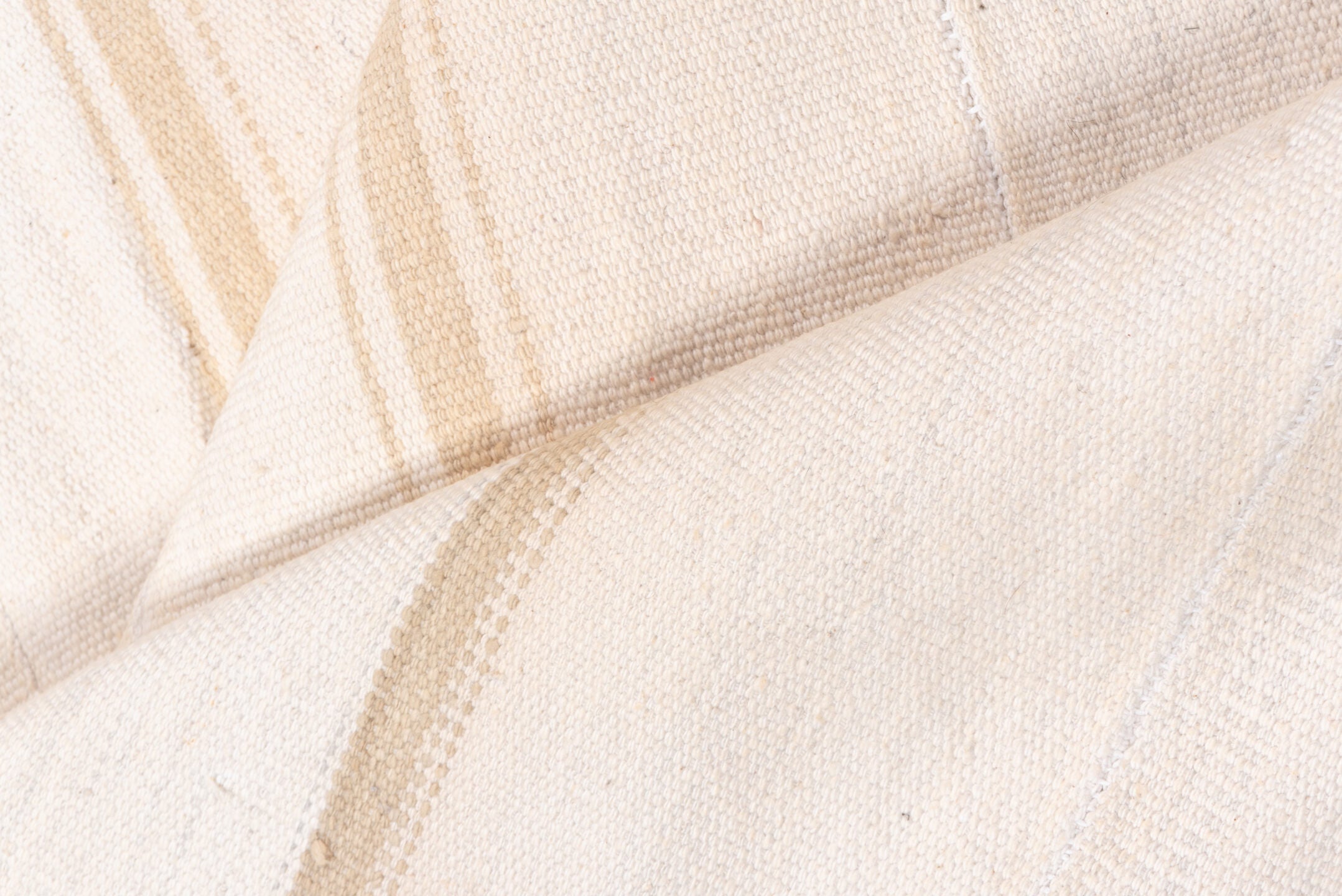 8' x 11' one-of-a-kind handmade vintage Flatweave large size rug. Color palette: ivory, cream, beige, taupe, gray