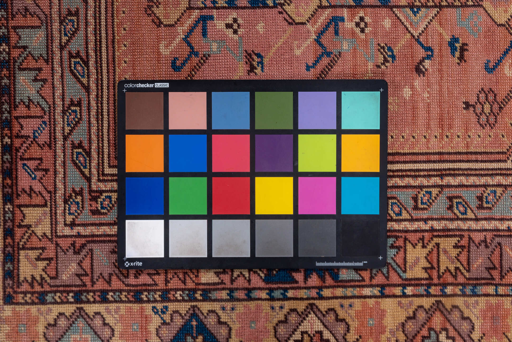 3' x 4' one-of-a-kind handmade vintage Anatol small size rug. Color palette: blue, brown, gray, light gray, off-white, pink