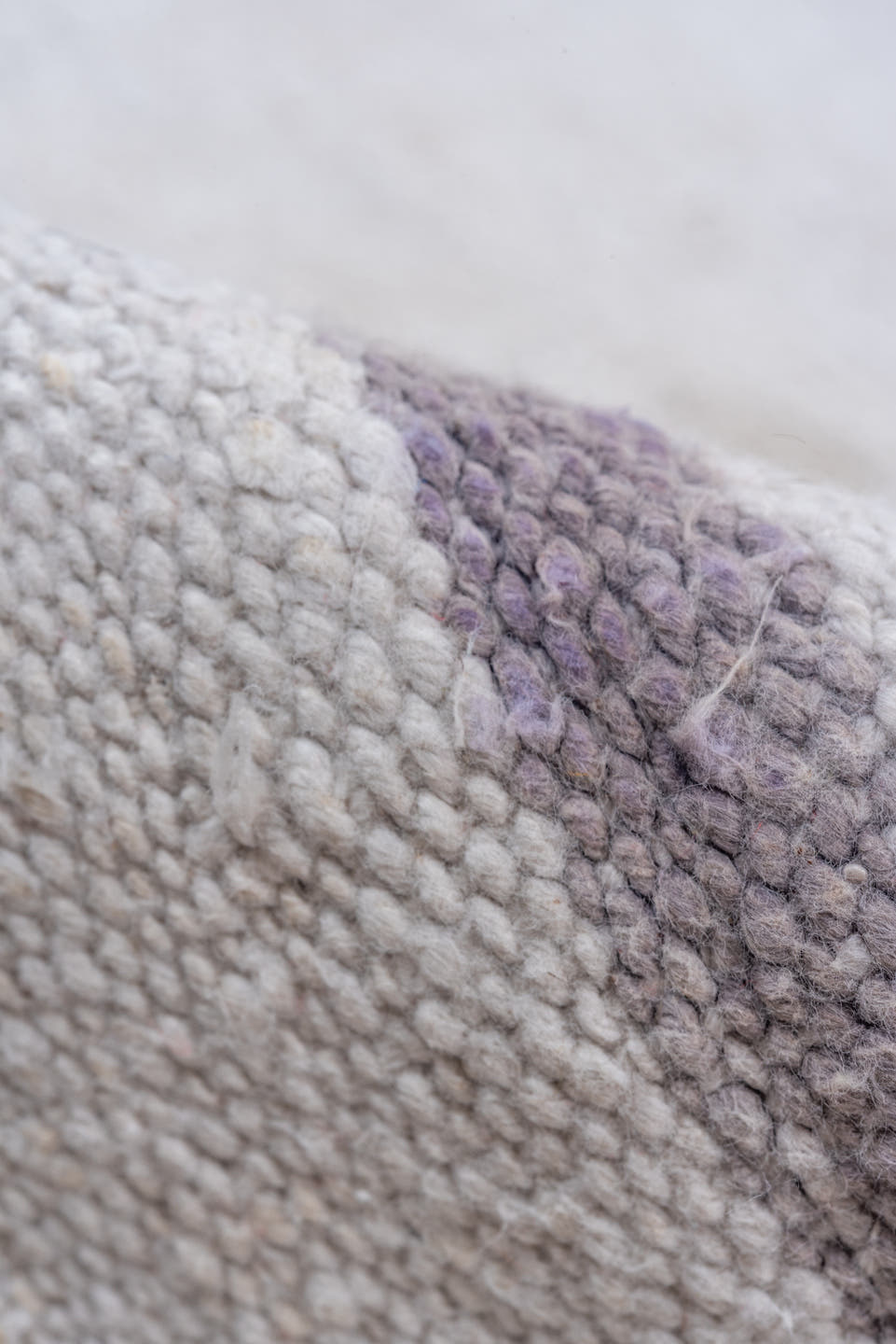 9' x 11' one-of-a-kind handmade antique Flatweave large size rug. Color palette: ivory, lavender, gold, cream, light gray