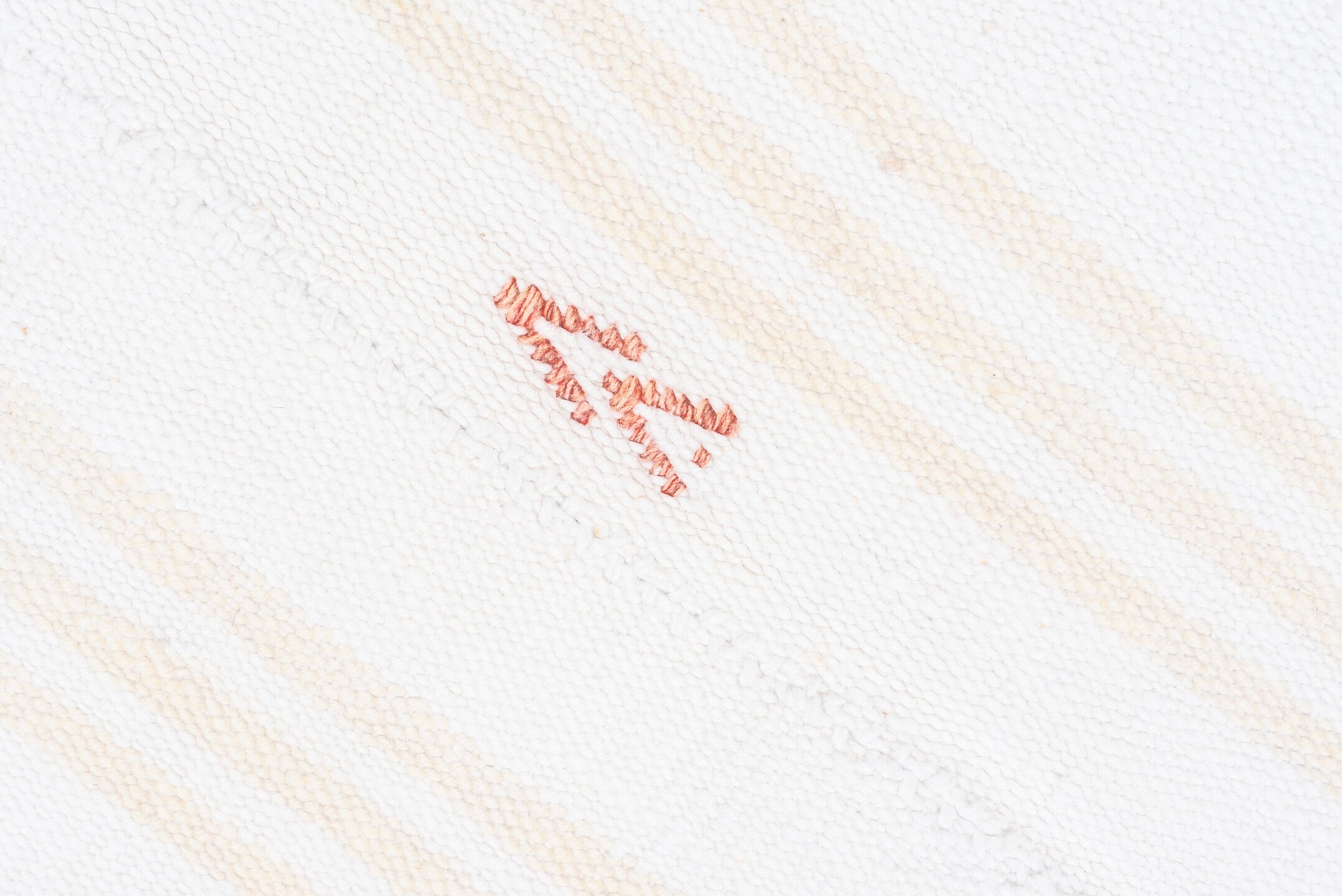 4' x 7' one-of-a-kind handmade vintage Flatweave rug. Color palette: azure, dark gray, gainsboro, gray, lavender blush