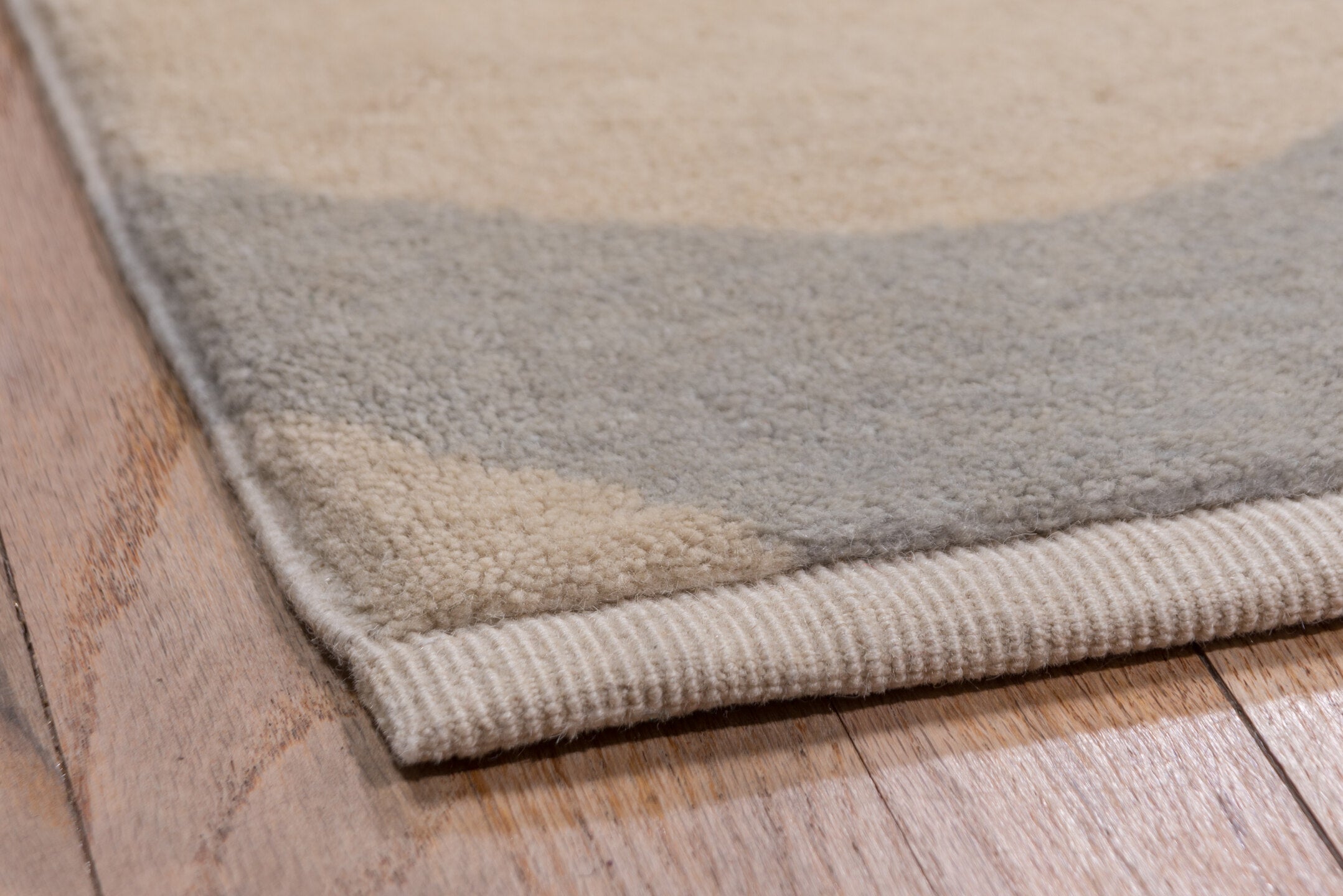 12' x 13' one-of-a-kind handmade vintage Art Deco oversize rug. Color palette: black, blue, brown, dark gray, gray