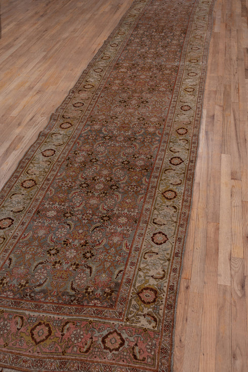 Antique Bidjar Runner Rug (3' x 17')