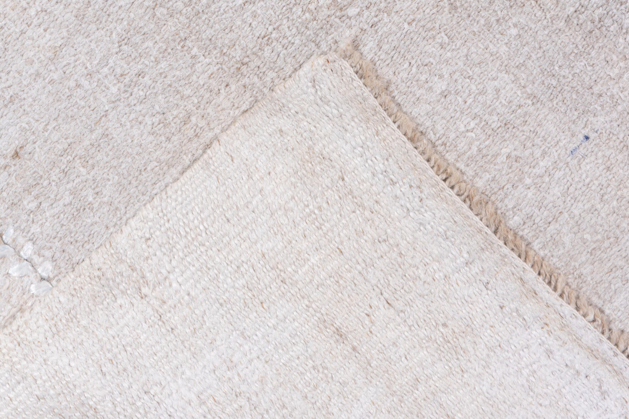9' x 12' one-of-a-kind handmade vintage Hemp Kilim large size rug. Color palette: ivory, beige, cream, taupe, gray