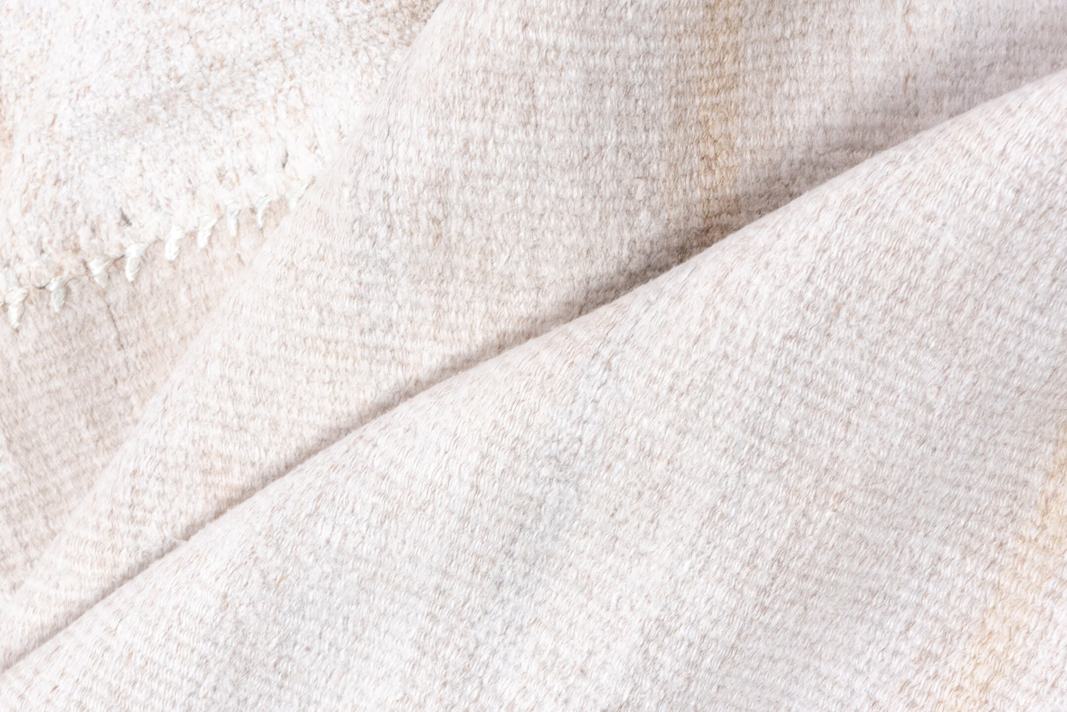 5' x 13' one-of-a-kind handmade vintage Hemp Kilim rug. Color palette: ivory, cream, beige, taupe, gray