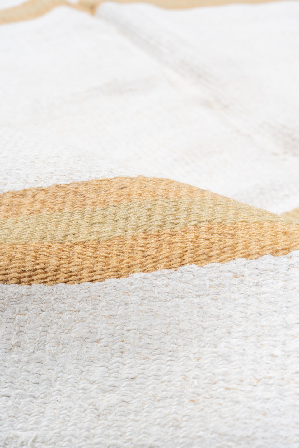 6' x 15' one-of-a-kind handmade antique Hemp Kilim rug. Color palette: ivory, camel, cream, beige