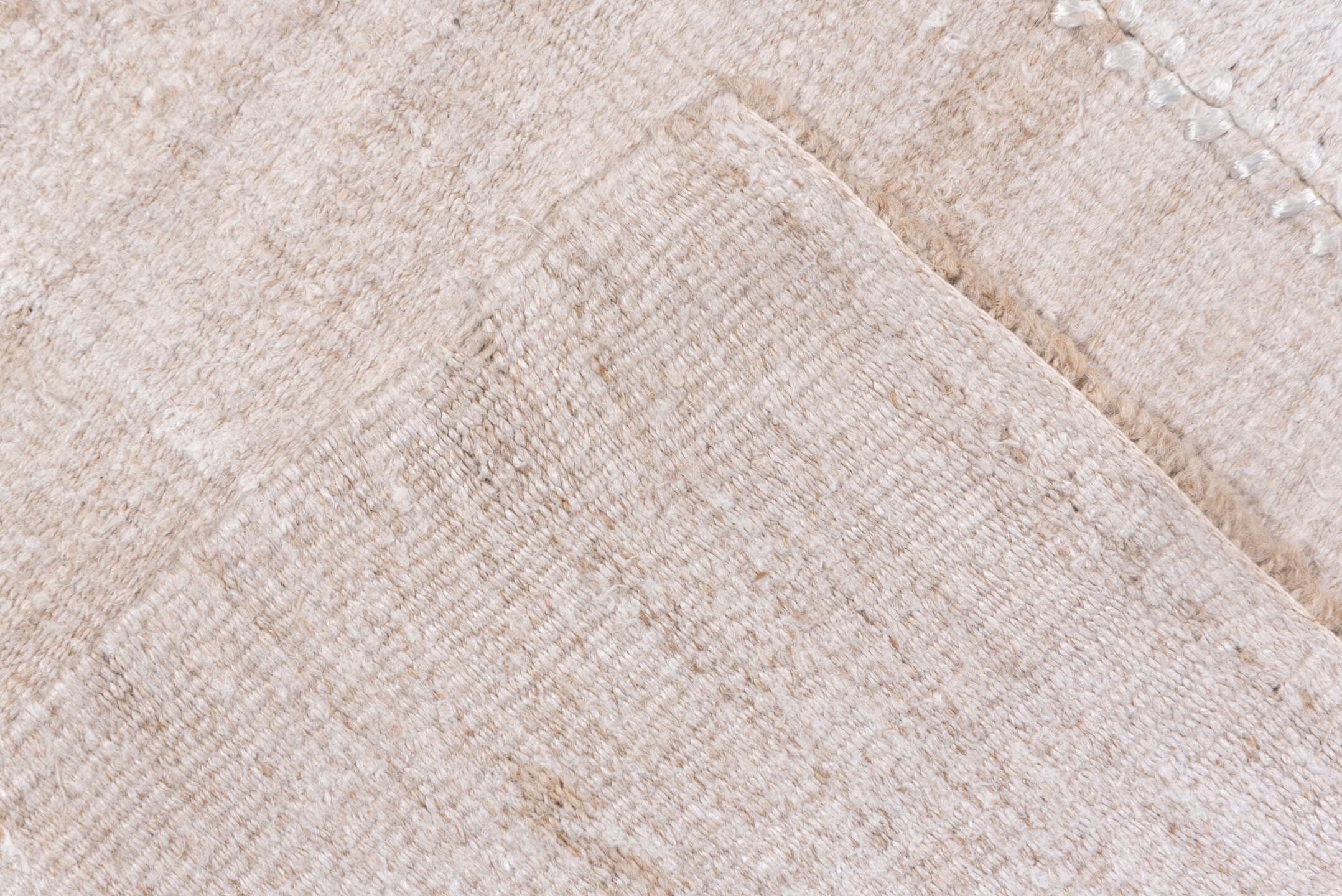 6' x 12' one-of-a-kind handmade vintage Hemp Kilim large size rug. Color palette: ivory, beige, cream, taupe, gray