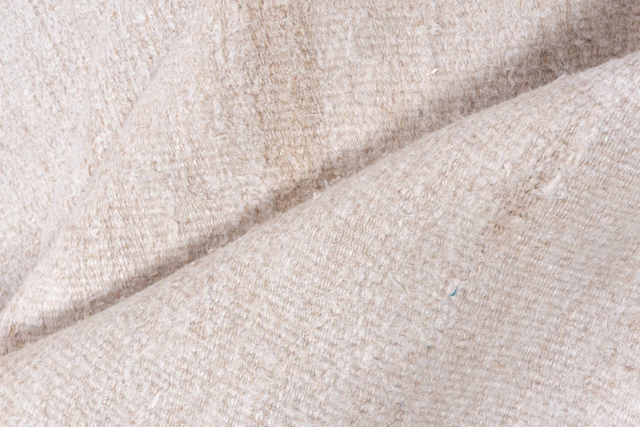 6' x 12' one-of-a-kind handmade vintage Hemp Kilim large size rug. Color palette: ivory, beige, cream, taupe, gray