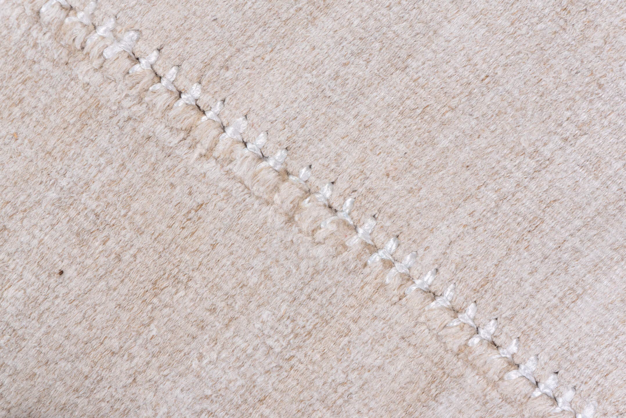 6' x 15' one-of-a-kind handmade vintage Hemp Kilim rug. Color palette: ivory, cream, beige, taupe, gray
