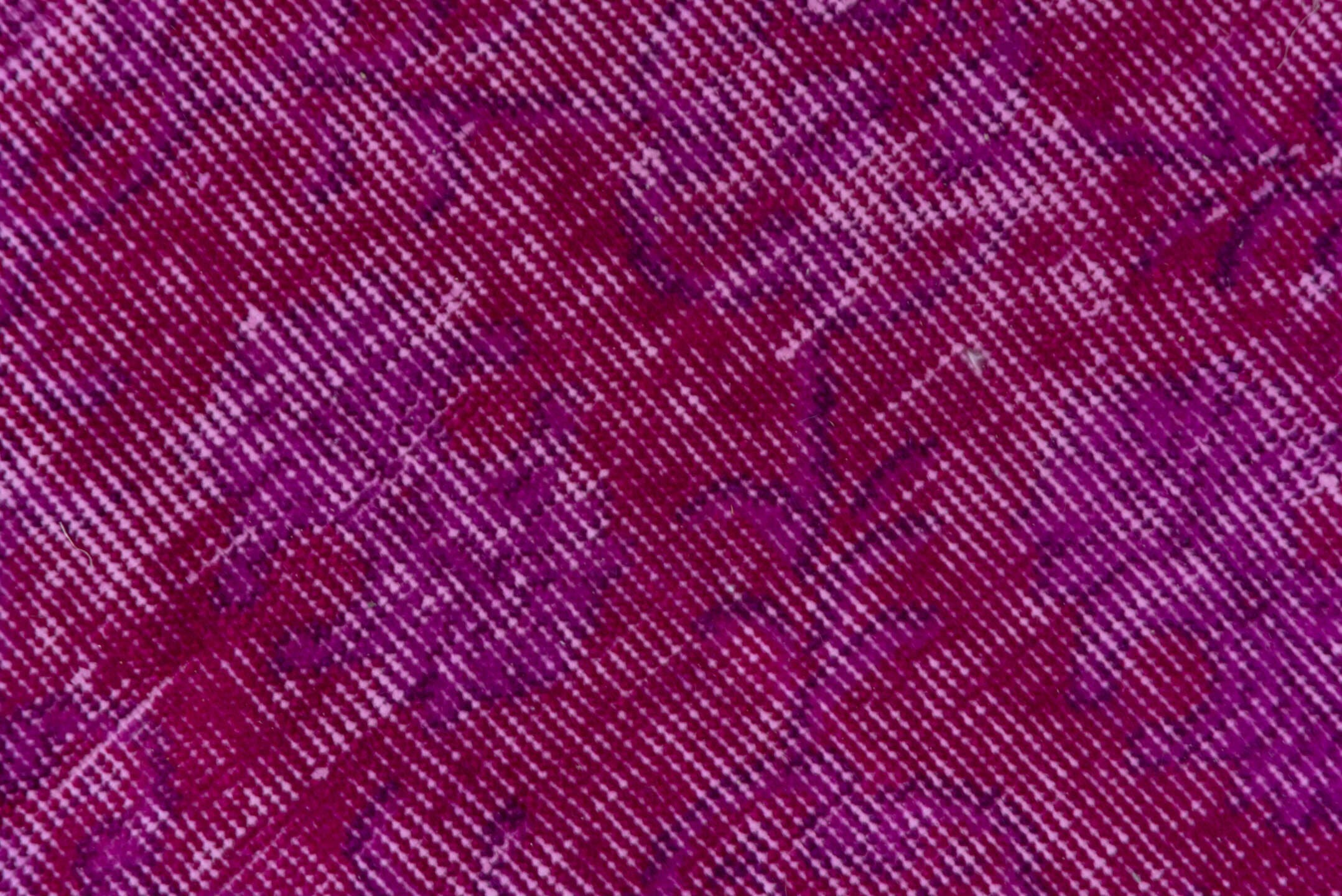 7' x 10' one-of-a-kind handmade vintage Sparta large size rug. Color palette: magenta, fuchsia, violet, orchid, plum, pink