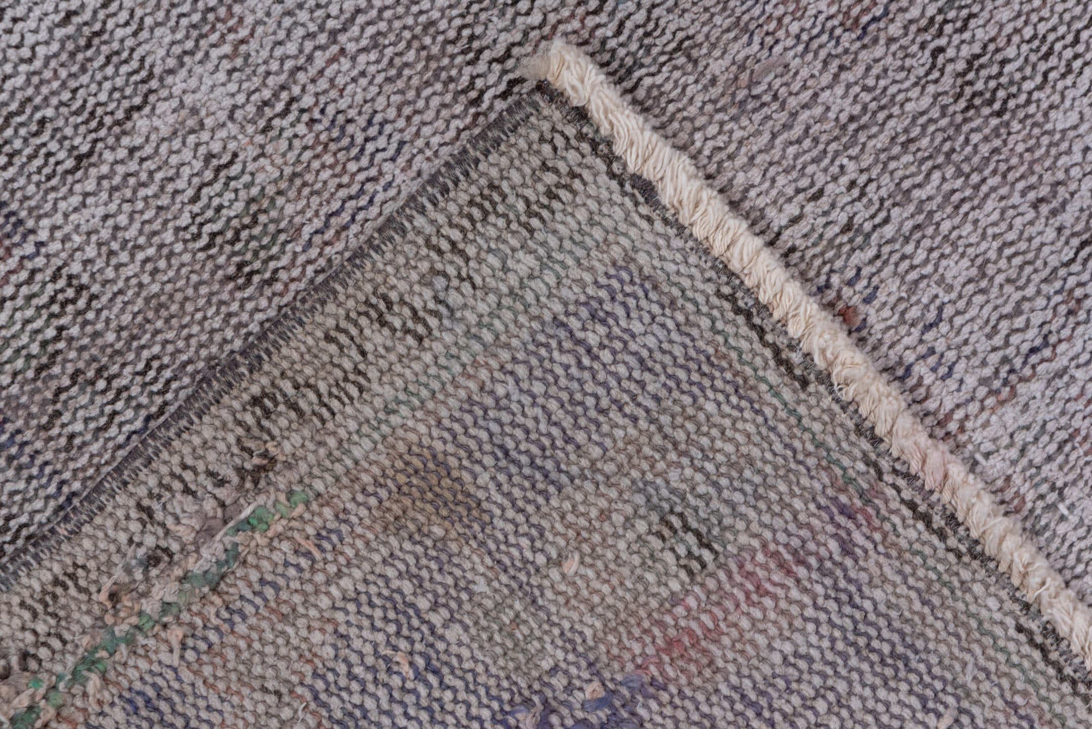 6' x 9' one-of-a-kind handmade vintage Sparta medium size rug. Color palette: taupe, gray, dusty_rose, mauve, charcoal