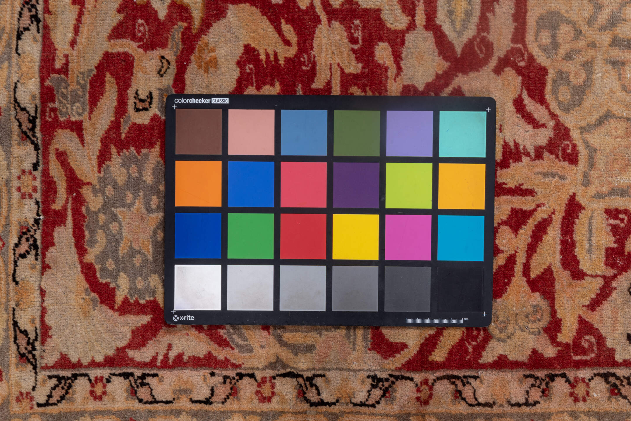 4' x 5' one-of-a-kind handmade vintage Kaisary small size rug. Color palette: brown, dark red, gray, light gray, off-white