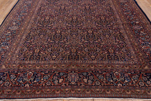 Vintage Kashan Area Rug (8' x 11')