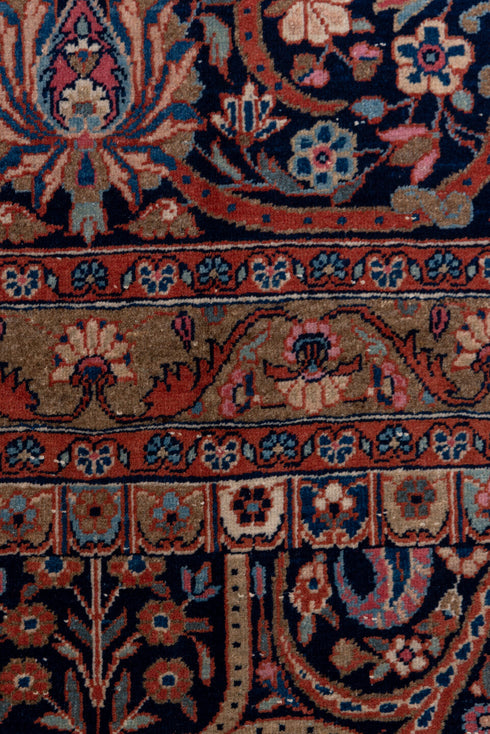 Vintage Kashan Area Rug (8' x 11')