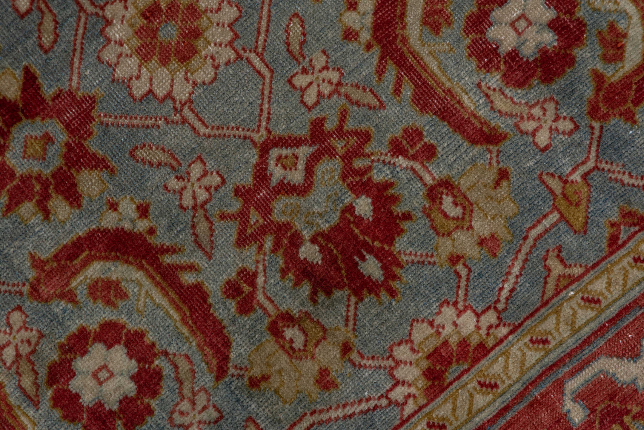 3' x 5' one-of-a-kind handmade antique Sivas small size rug. Color palette: rust, blue, ivory, gold, camel, rose, terracotta