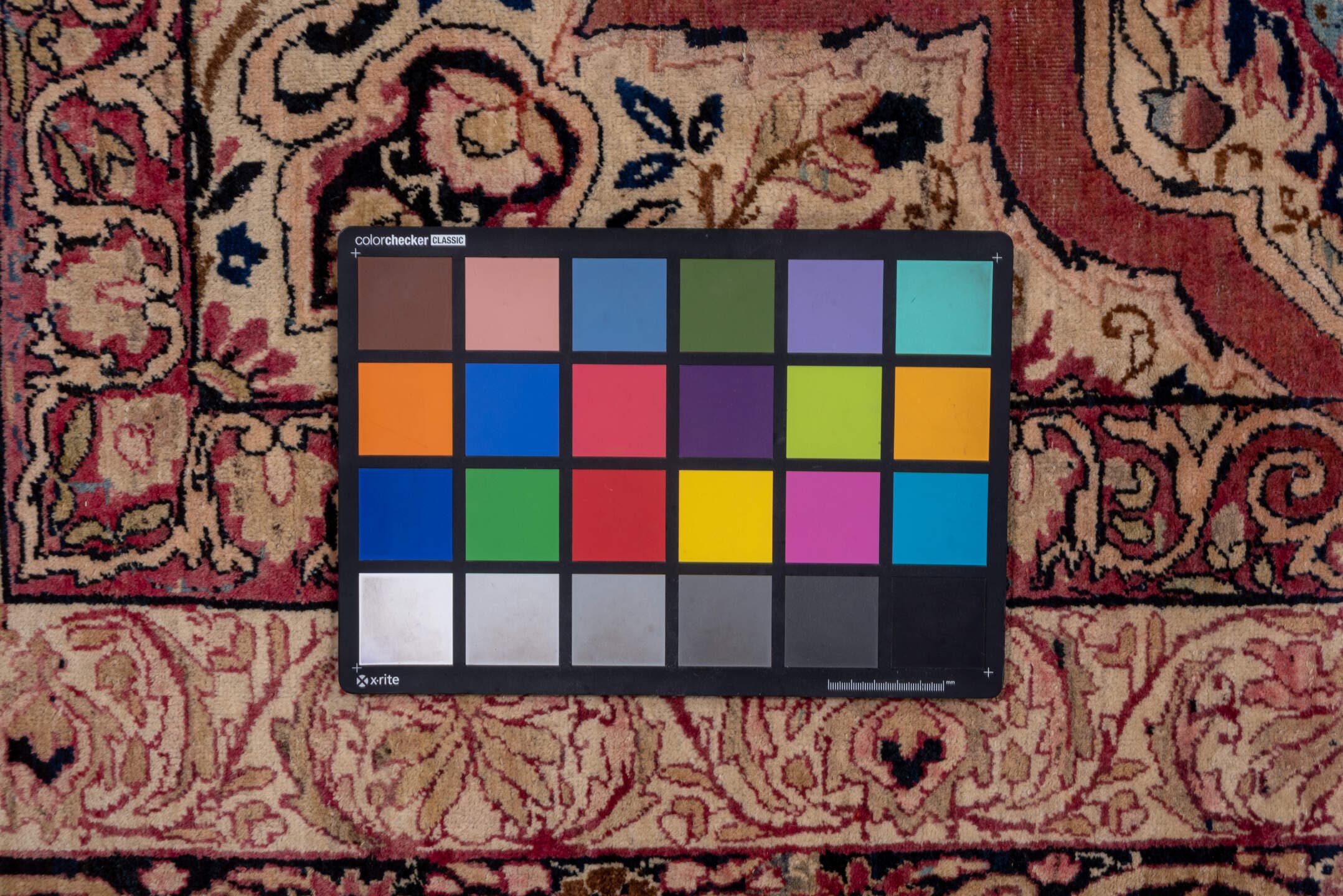 9' x 21' one-of-a-kind handmade antique Lavar rug. Color palette: rose, ivory, burgundy, indigo, dusty blue, blush, taupe