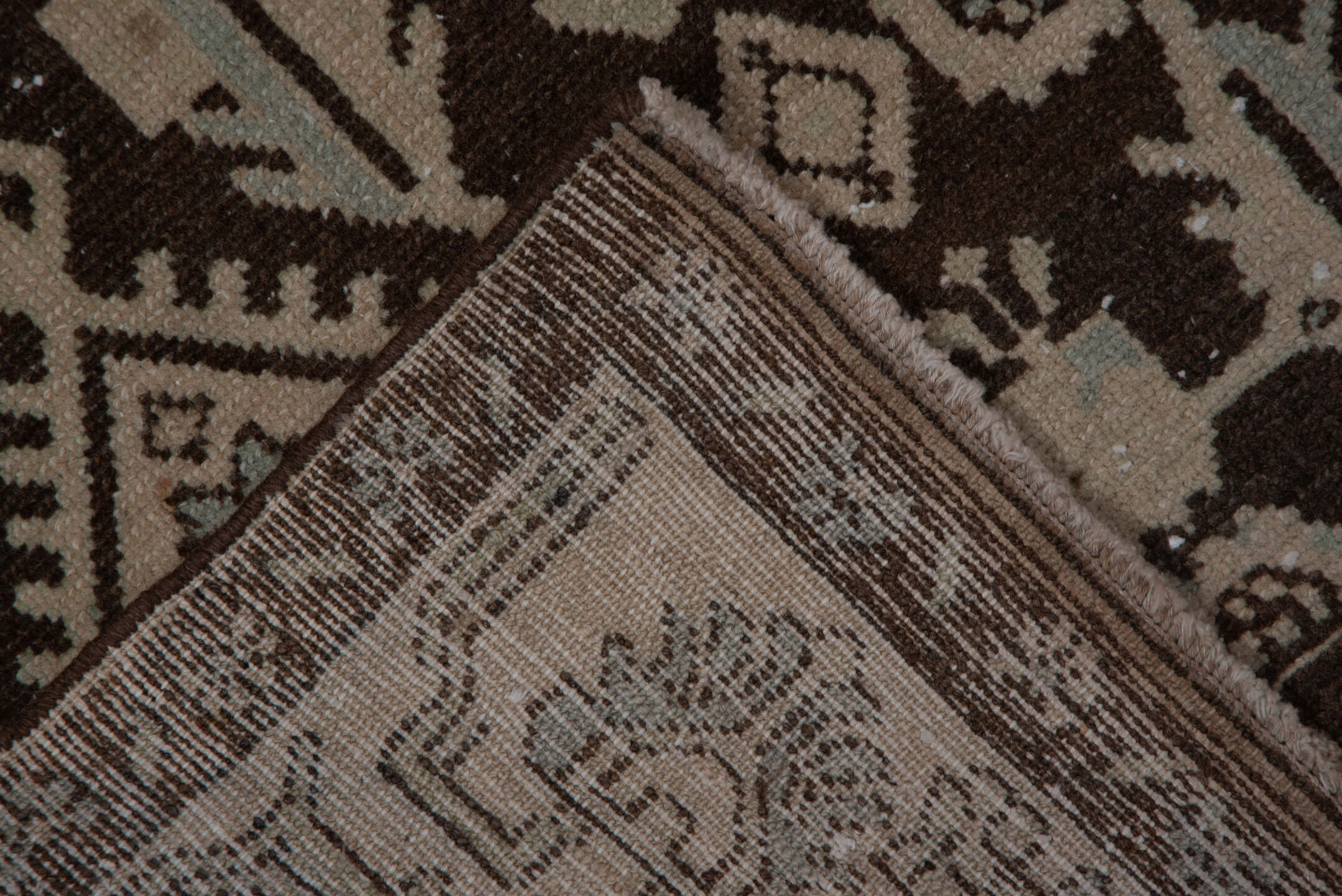 4' x 6' one-of-a-kind handmade antique Hamadan small size rug. Color palette: brown, ivory, taupe, sky blue, camel, beige