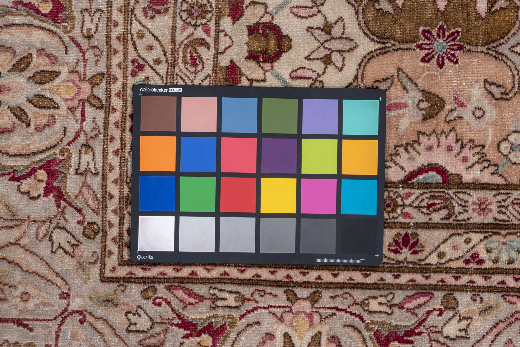 10' x 12' one-of-a-kind handmade vintage Kerman large size rug. Color palette: brown, gray, light gray, off-white, pink, red