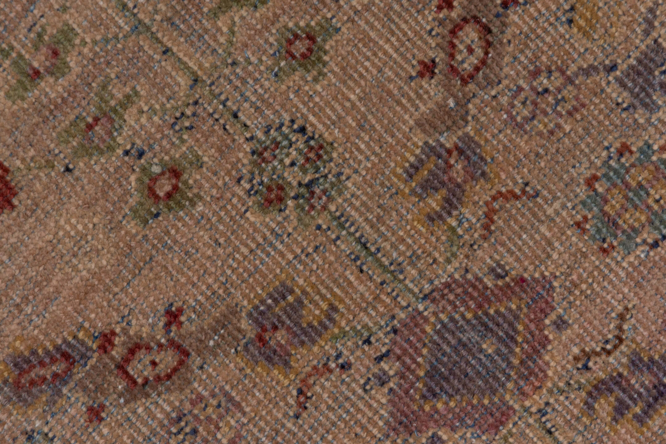 13' x 20' one-of-a-kind handmade antique Sultanabad oversize rug. Color palette: ivory, rose, taupe, dusty blue, sage