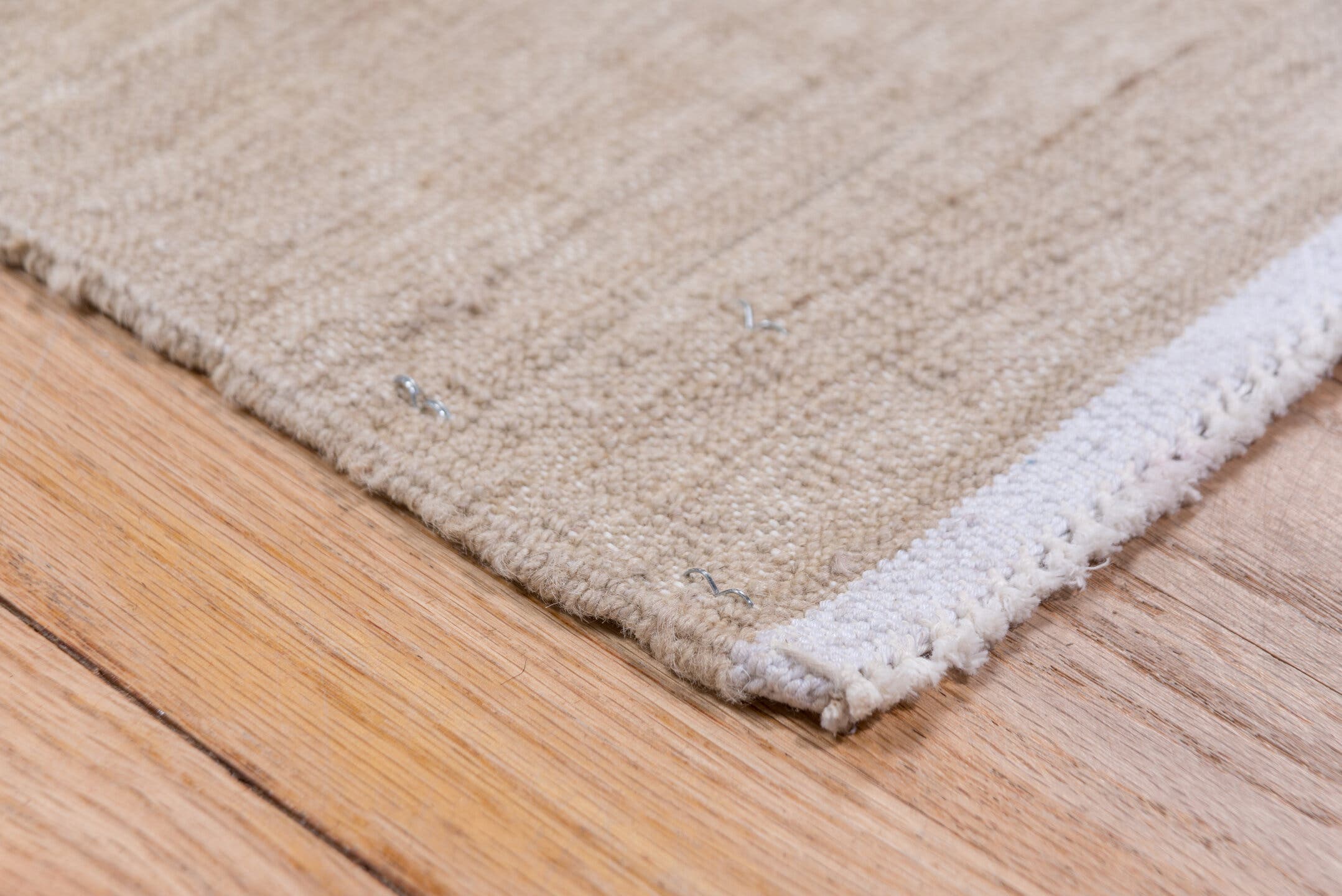 8' x 9' one-of-a-kind handmade vintage Kilim rug. Color palette: ivory, rust, sage, lavender, gold, brick, taupe, terracotta