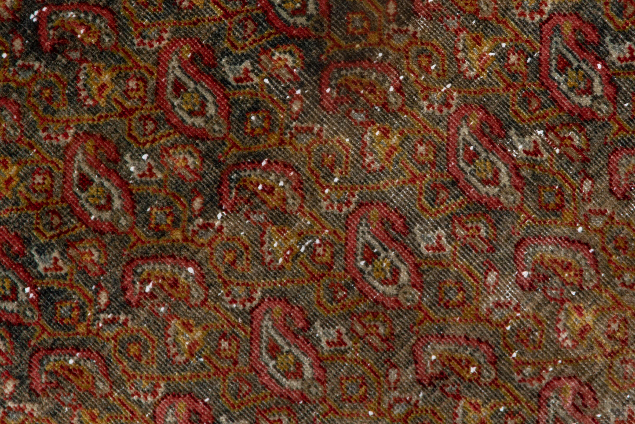 4' x 6' one-of-a-kind handmade antique Sarouk small size rug. Color palette: rust, brick, gold, ivory, navy, camel, brown