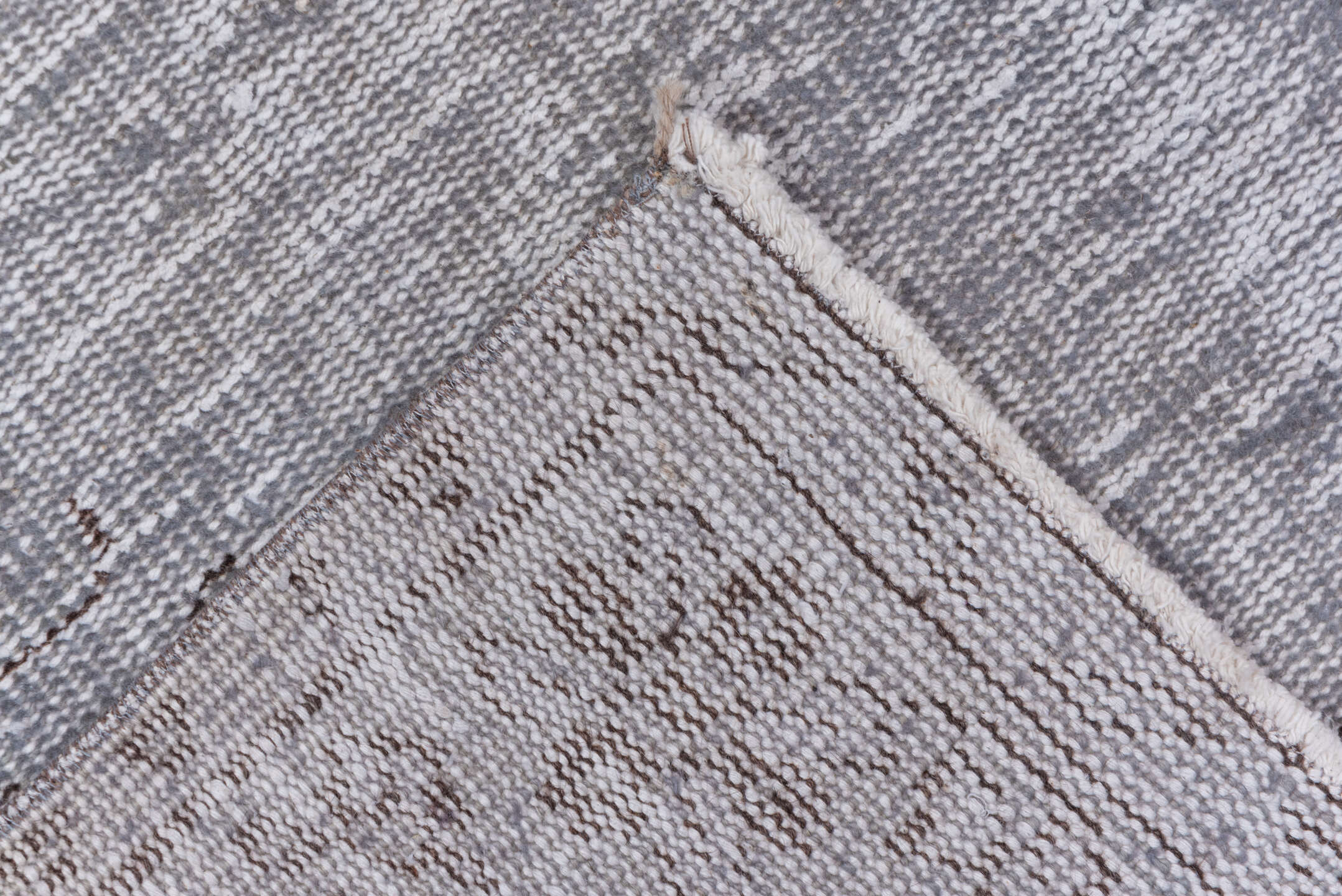5' x 8' one-of-a-kind handmade vintage Overdyed medium size rug. Color palette: gray, taupe, dusty rose, ivory, mauve, beige
