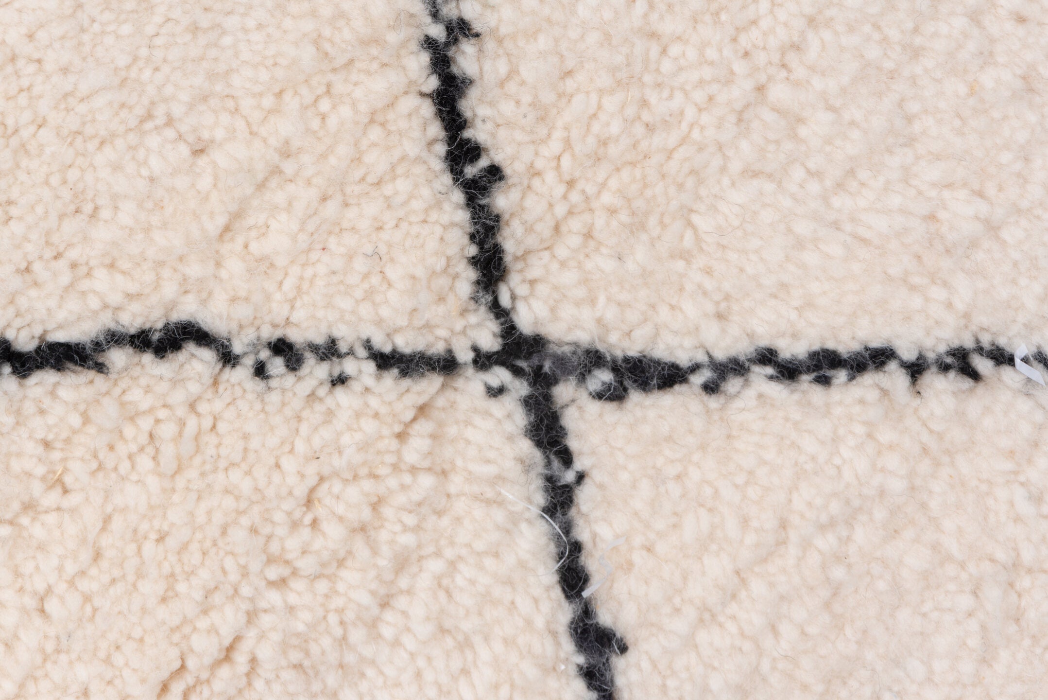 10' x 13' one-of-a-kind handmade vintage Moroccan large size rug. Color palette: ivory, charcoal, cream, gray, black